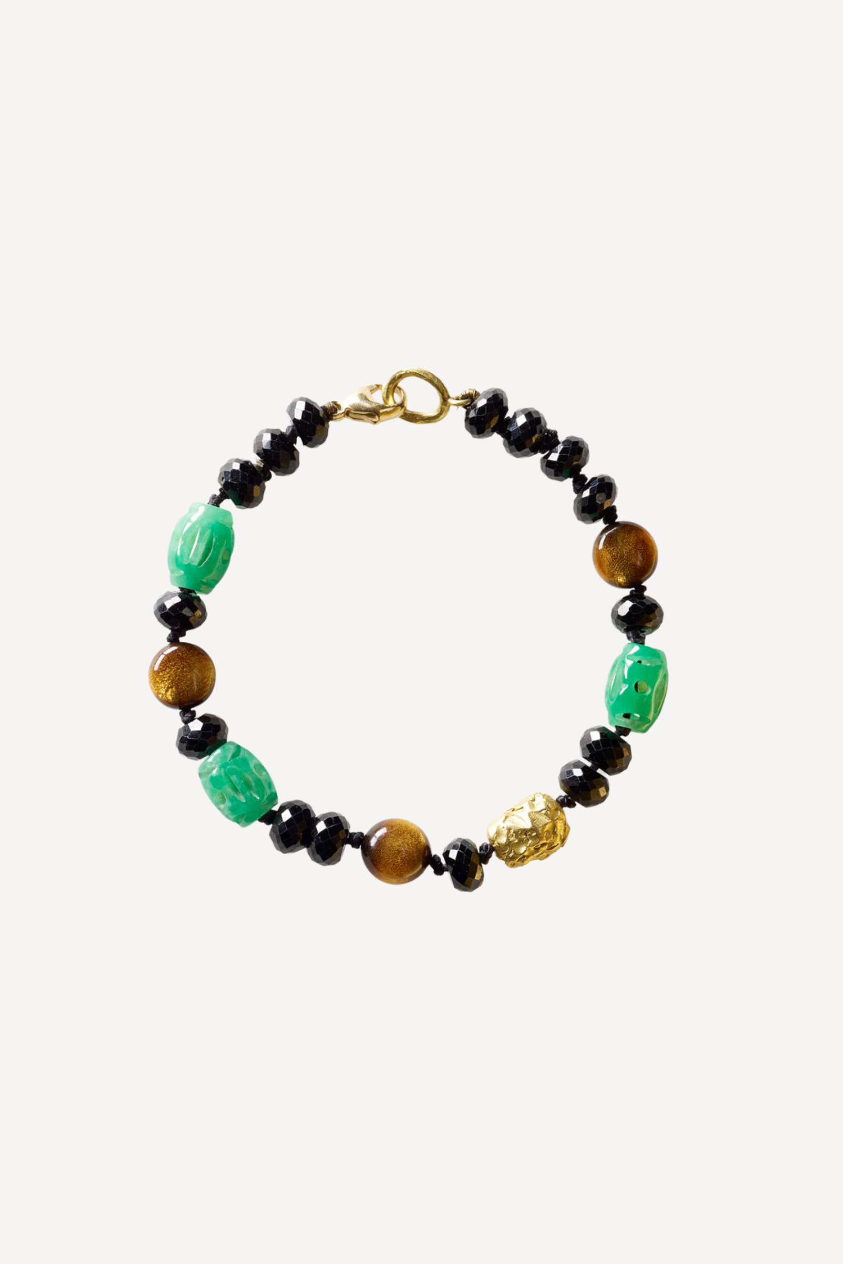 Man Isha Jade Gold Bracelet
