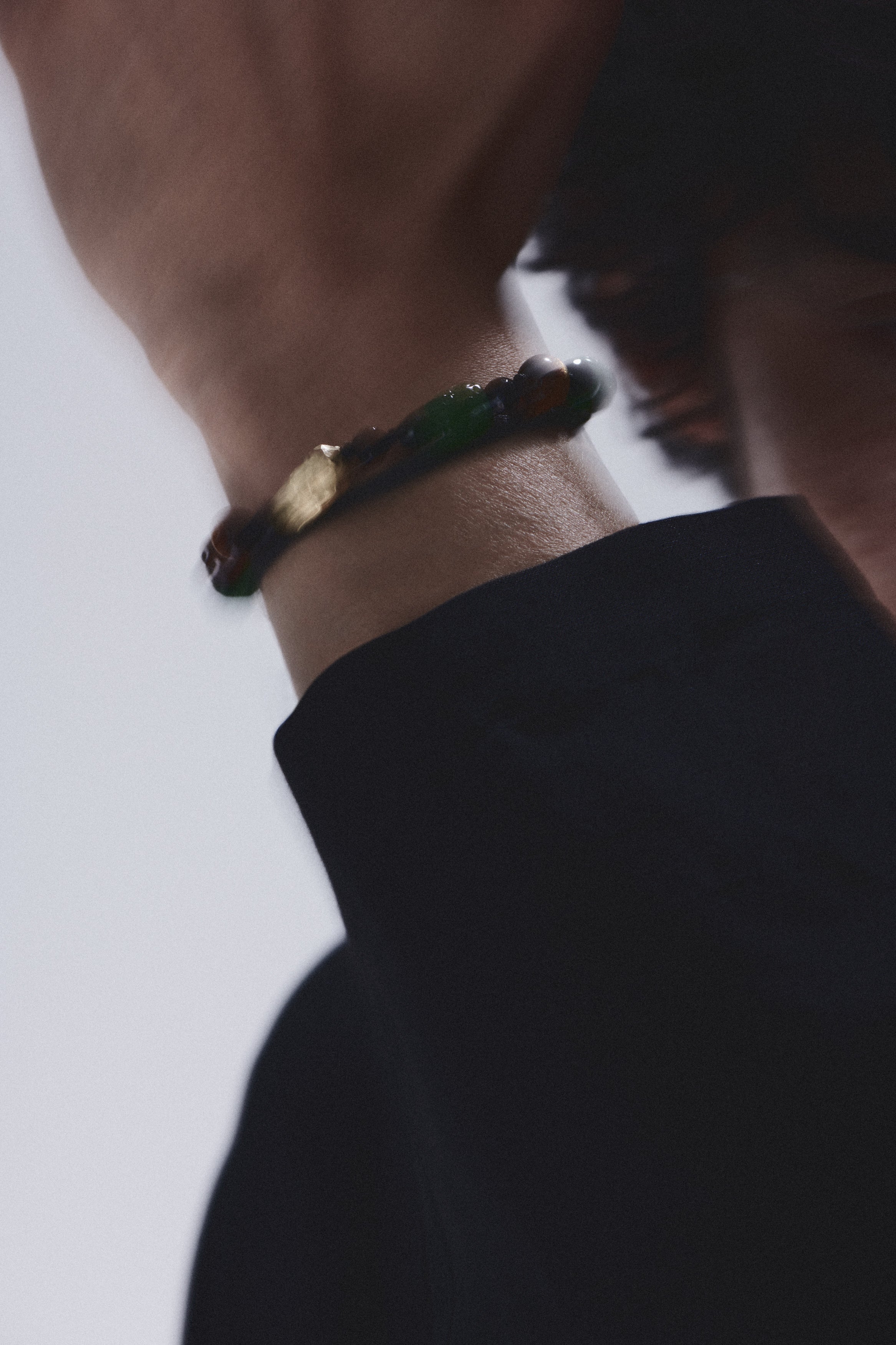 Man Isha Jade Gold Bracelet