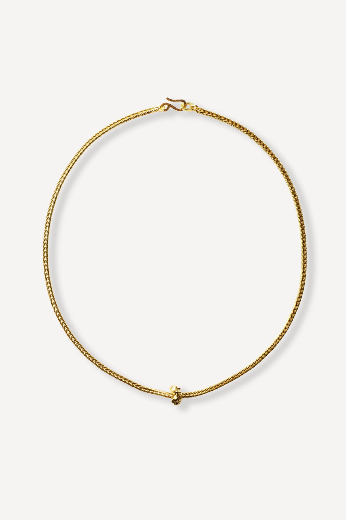 Man Rock Chain Gold Necklace - Front View | Elhanati