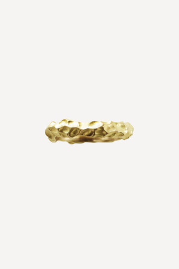 Man Storm Gold Ring - Front View | Elhanati 