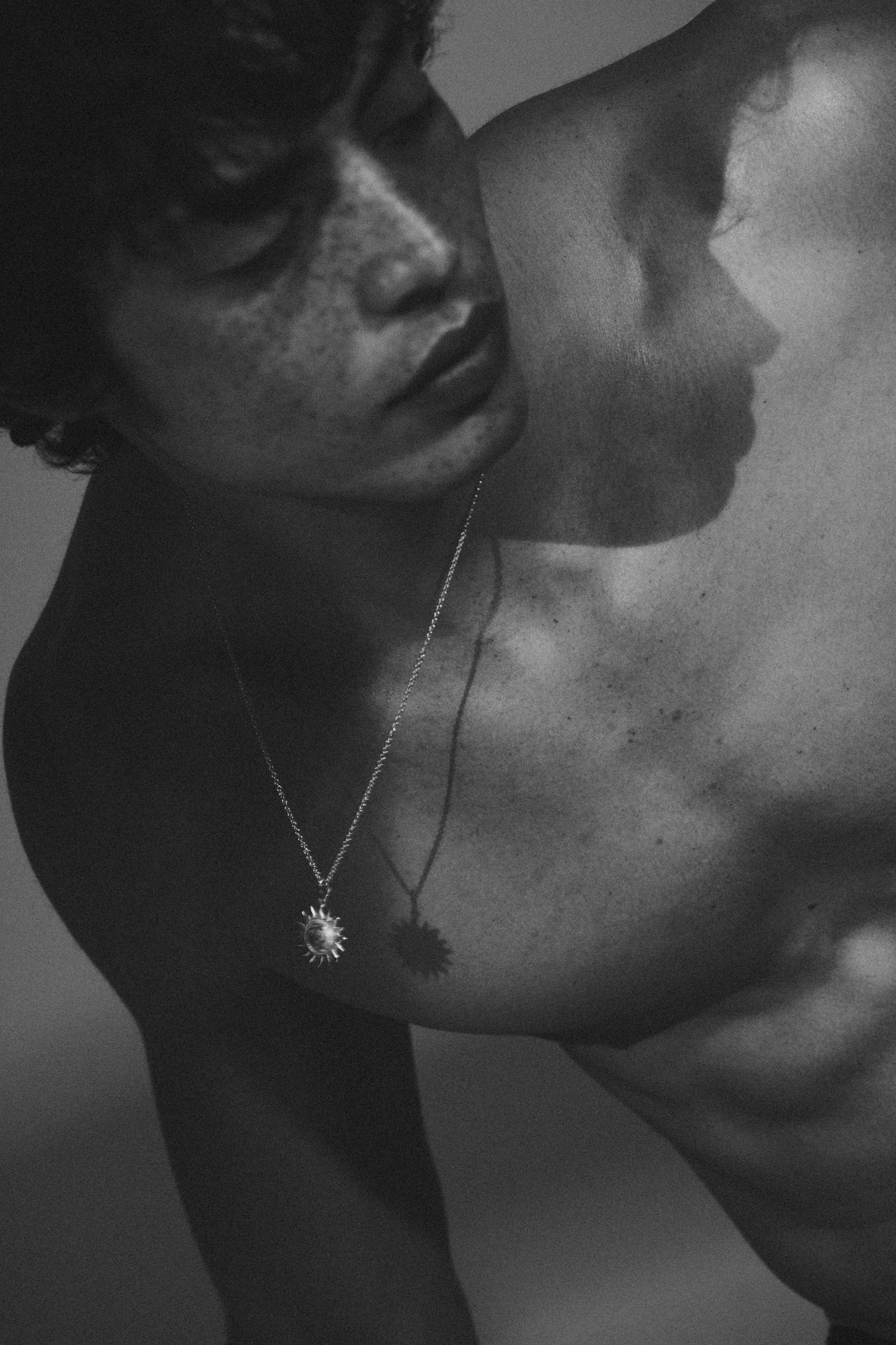 Man Sun Big Gold Necklace