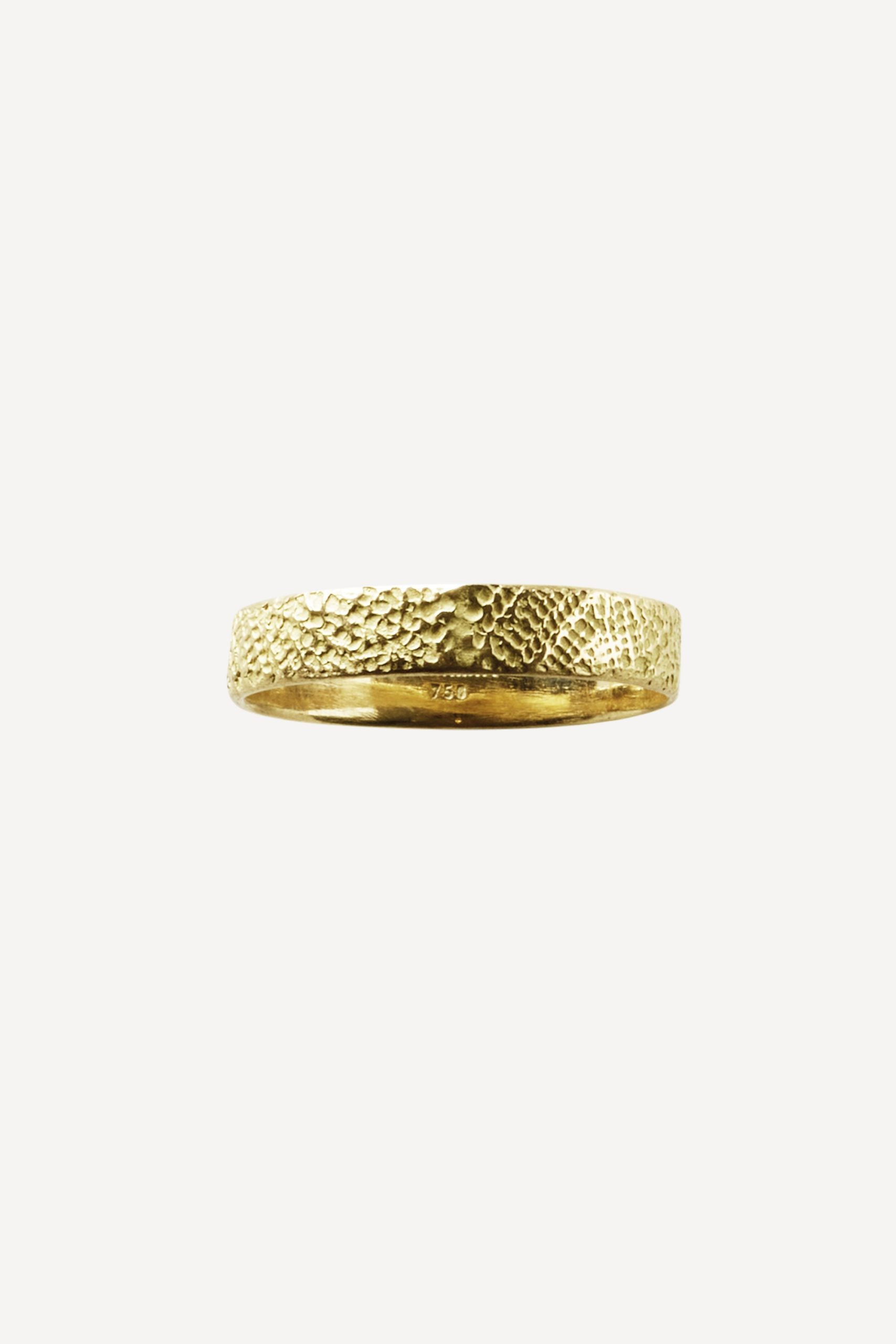 Man Mezuzah Small Gold Ring