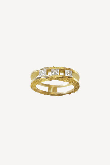 Monochrome Deco 0.54 ct Diamond Gold Ring