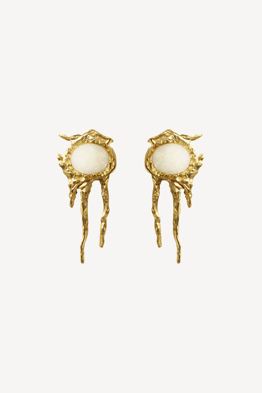 Opal World Oceania Small Gold Earrings [Pair]