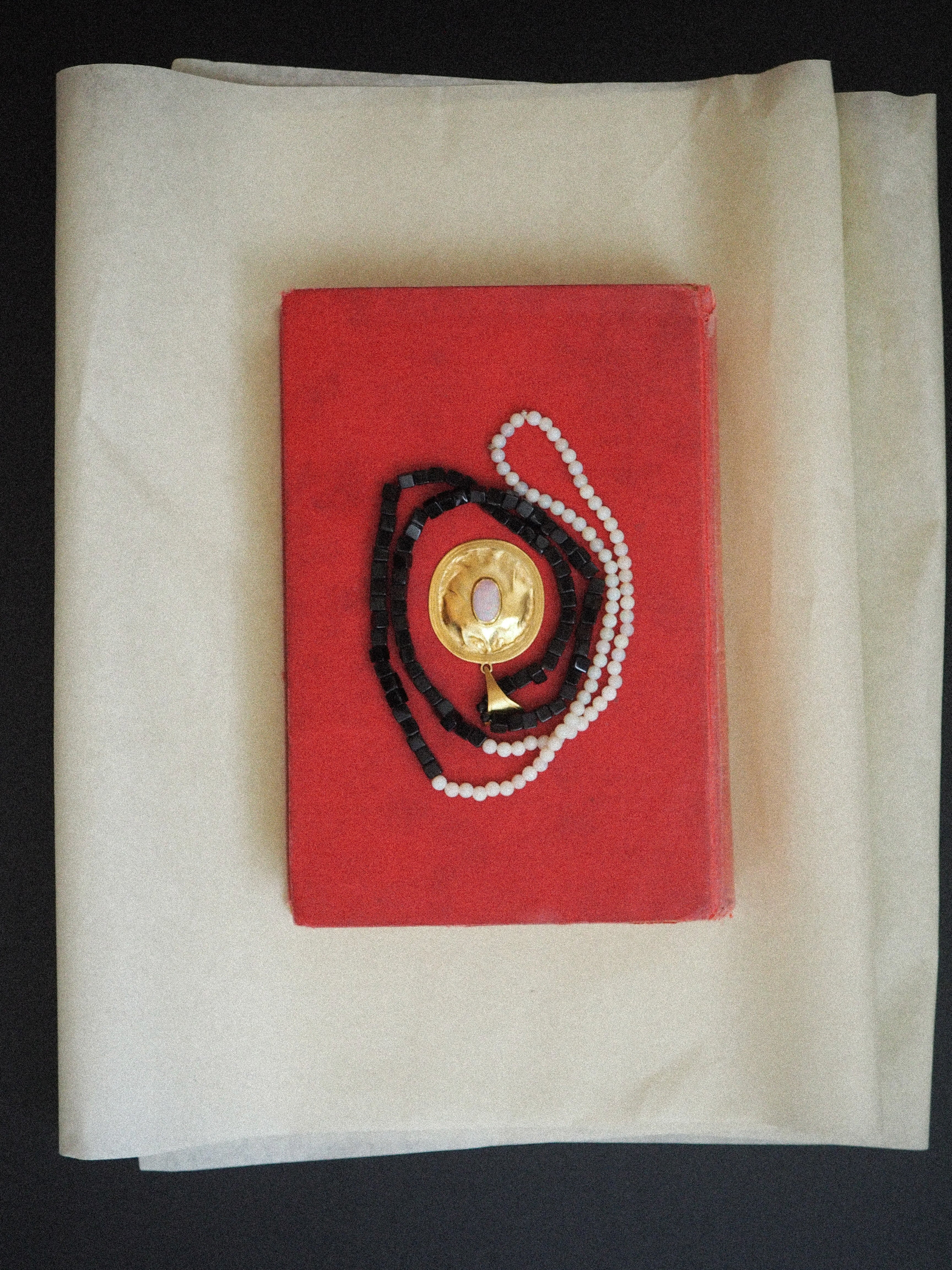 Opal Noir Constanza Big Onyx and Opal Chain Necklace