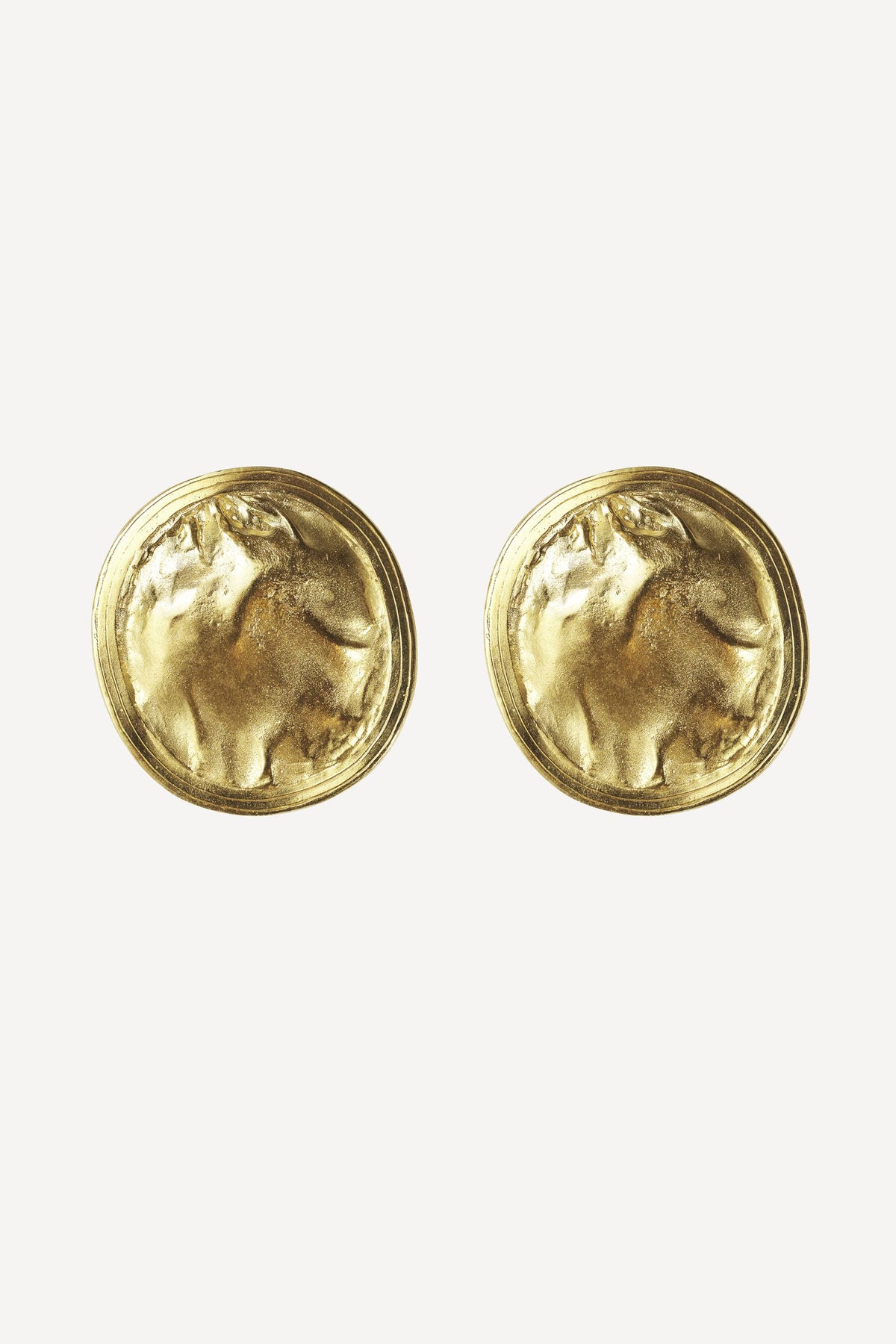 Opal Noir Grazia Nude Big Earrings [Pair] - Front View | Elhanati 