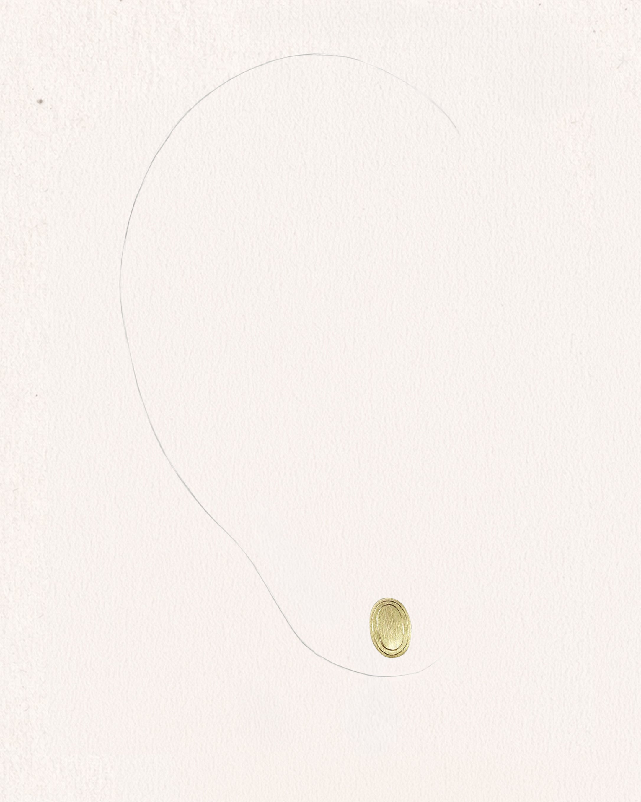 Opal Noir Grazia Petite Stud Gold Earrings [Pair]
