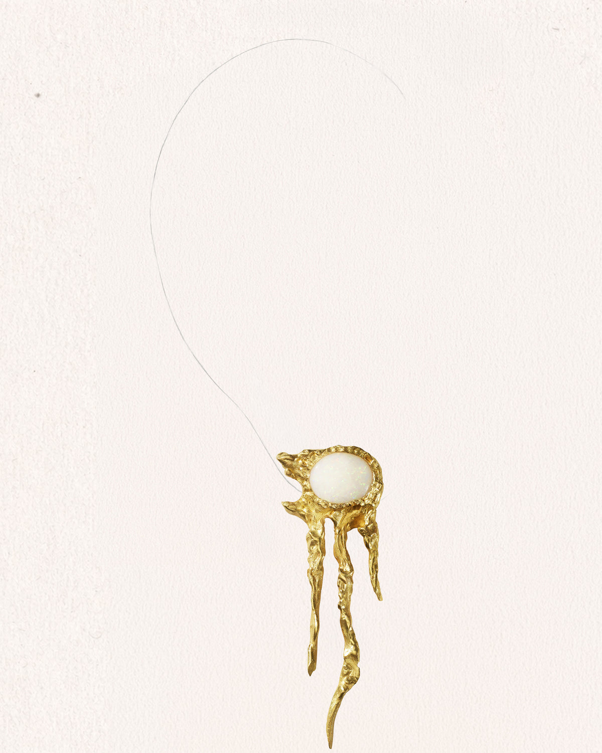 Opal World Oceania Big Gold Earrings [Pair] - On Ear | Elhanati
