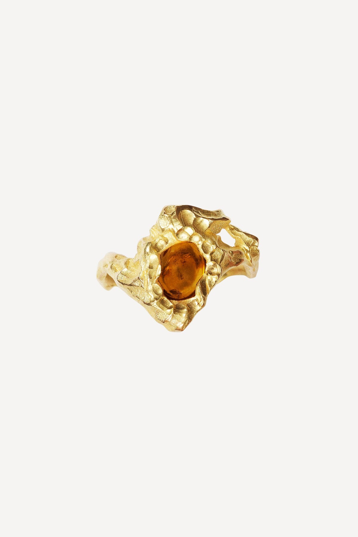 Oval Sun Ring Fire Opal Gold Ring by Orit Elhanati - Front View | Elhanati 