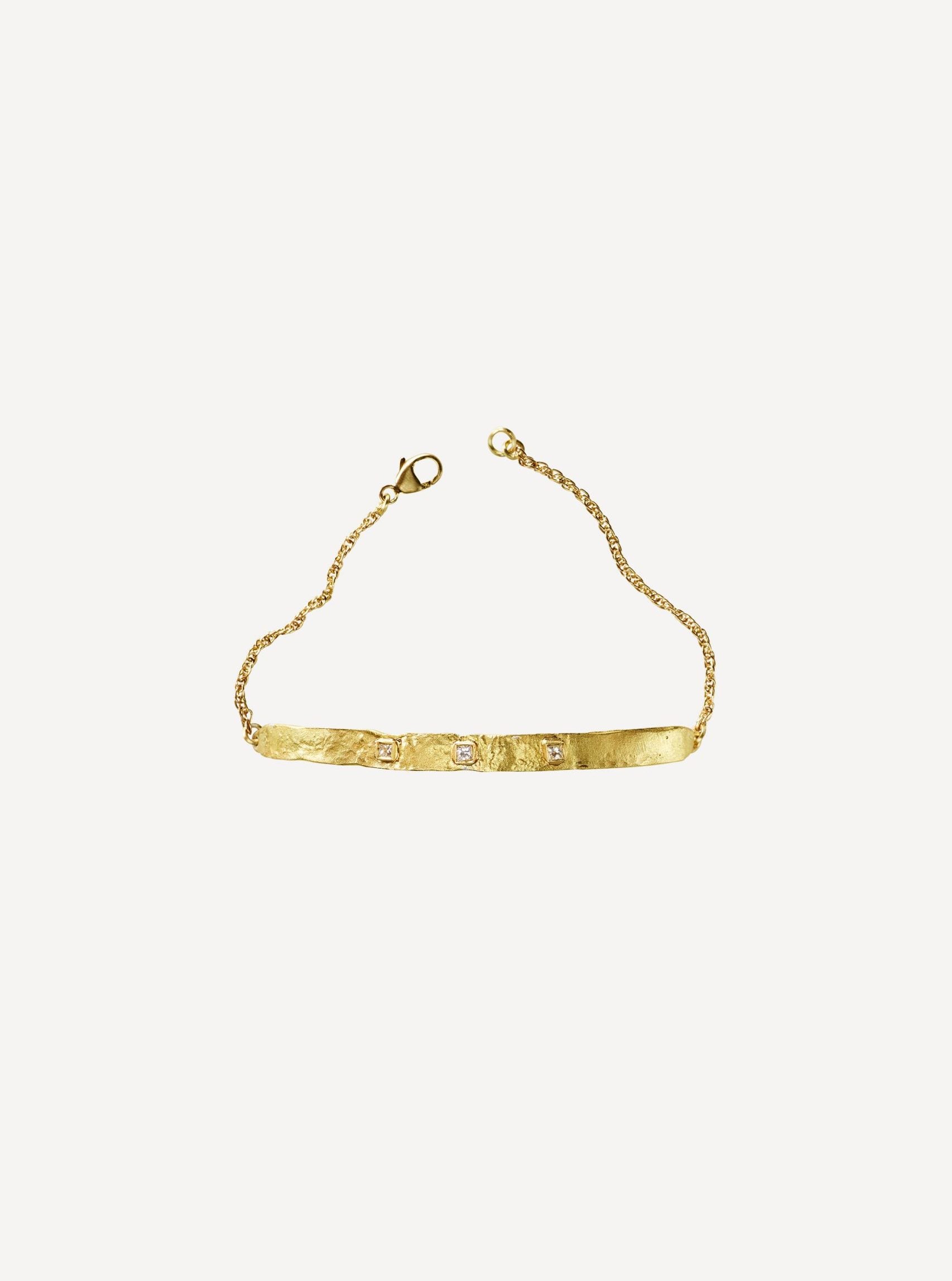Paloma Big 0.15 ct Diamond Gold Bracelet - Front View | Elhanati