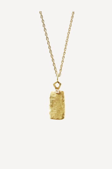 Paloma Flacon Medium 0.02 ct Diamond Gold Necklace - Front View | Elhanati