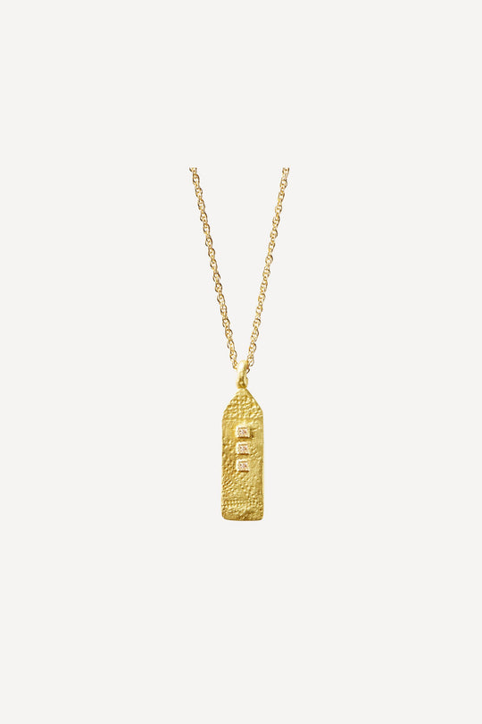 Paloma Maison Tag Medium 0.06 ct Diamond Gold Necklace
