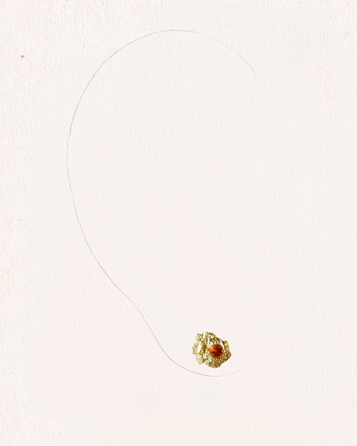 RockRock Muse 0.20 Sapphire Gold Earrings [Pair] - On Ear | Elhanati 
