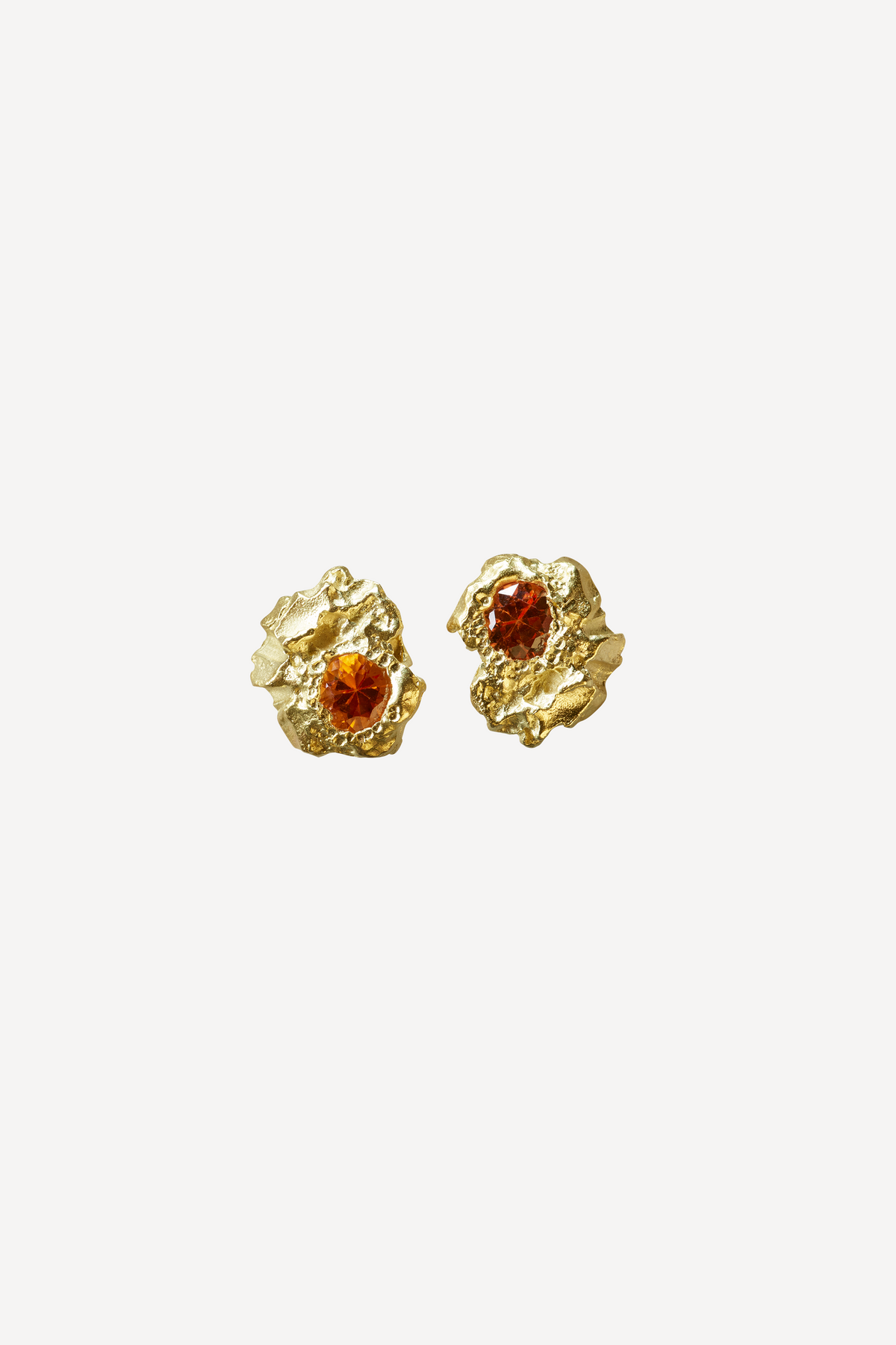 RockRock Muse 0.20 Sapphire Gold Earrings [Pair] - Front View | Elhanati 