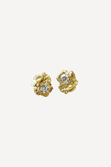 Rock Muse 0.20 ct Diamond Gold Earrings [Pair] - Front View | Elhanati 