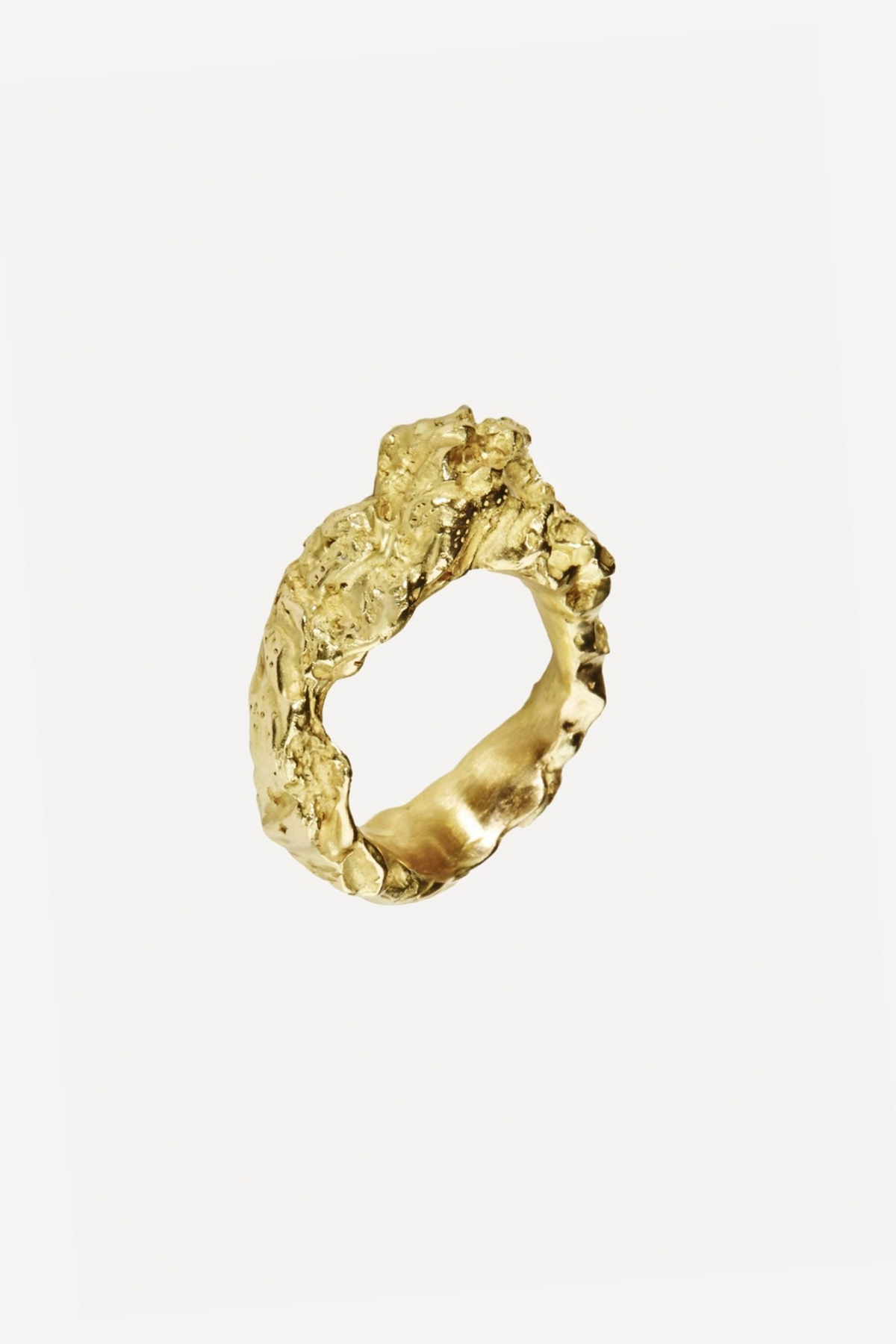 Rock Muse Big Gold Ring - Front View | Elhanati 