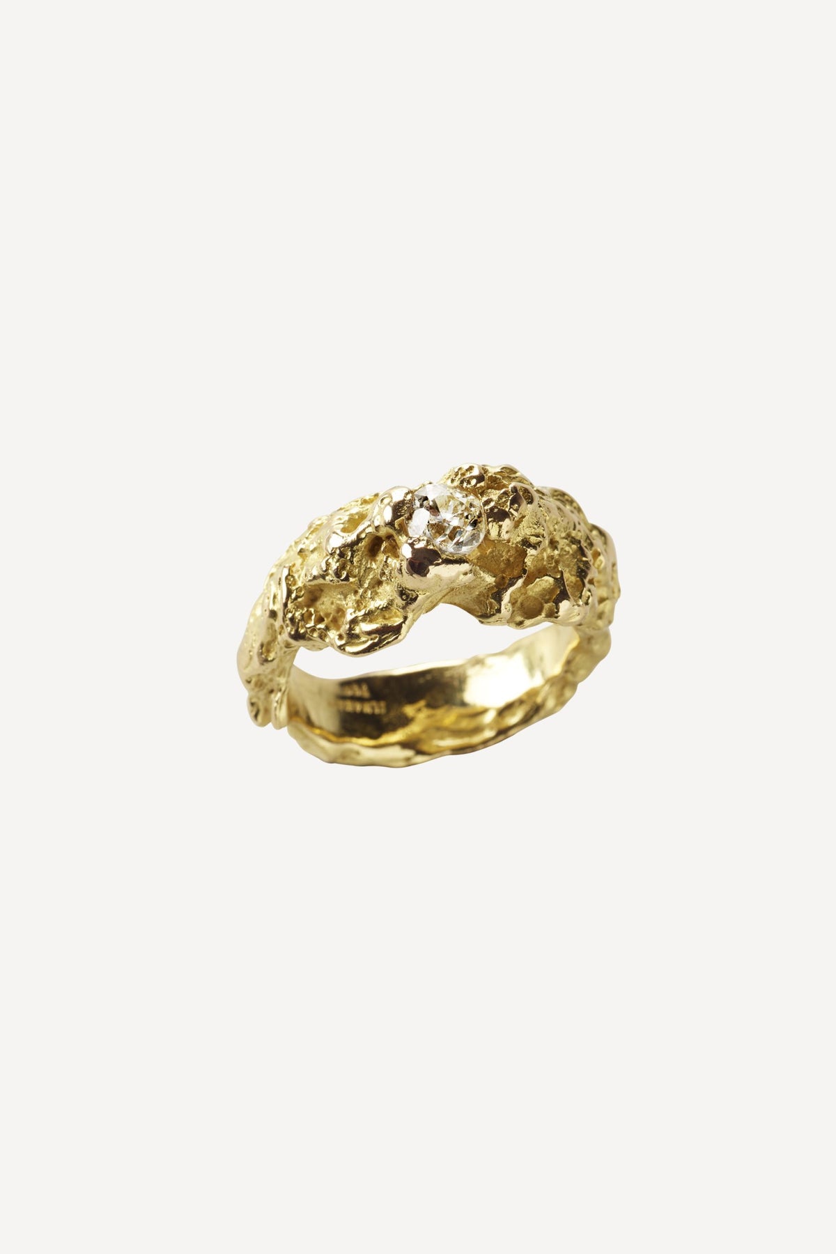Rock Muse Flying 0.50 ct Diamond Gold Ring - Front View | Elhanati 