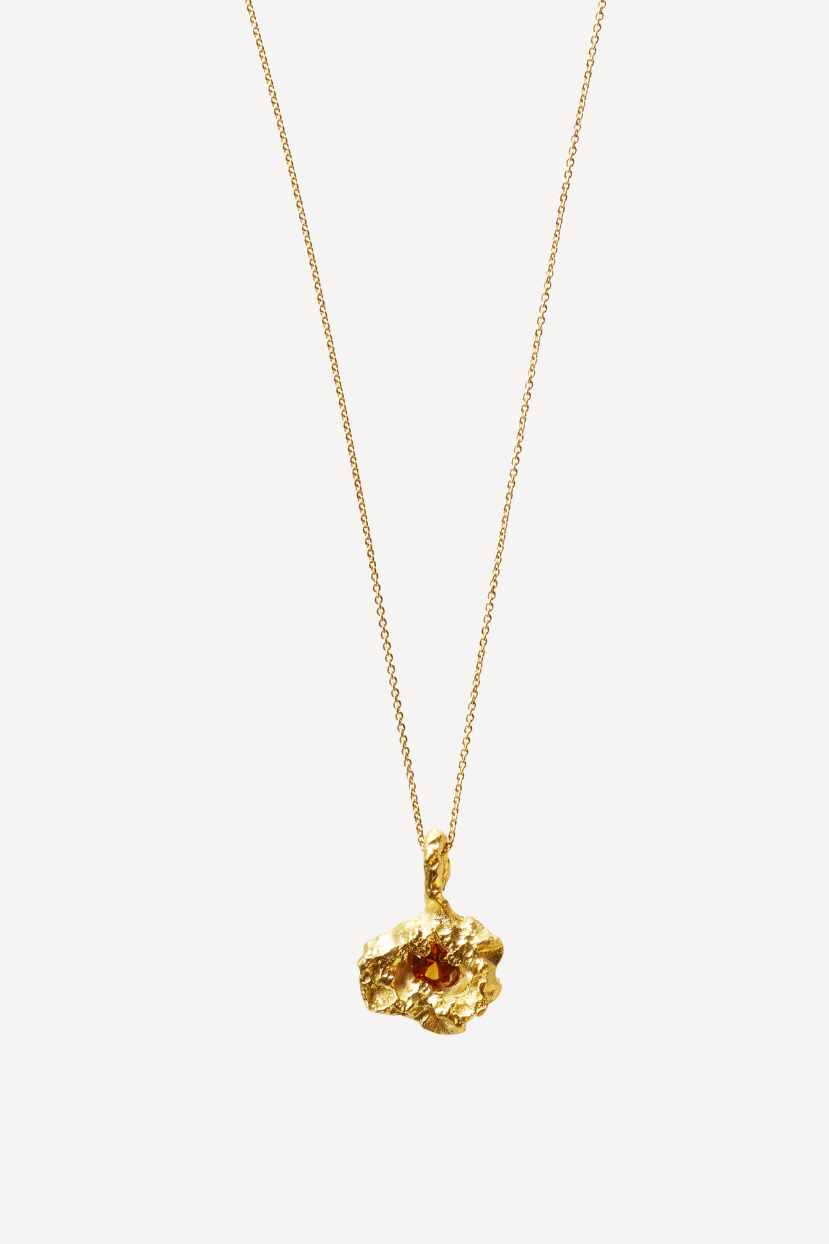 Rock Muse Medium 0.35 Sapphire Gold Necklace - Front View | Elhanati