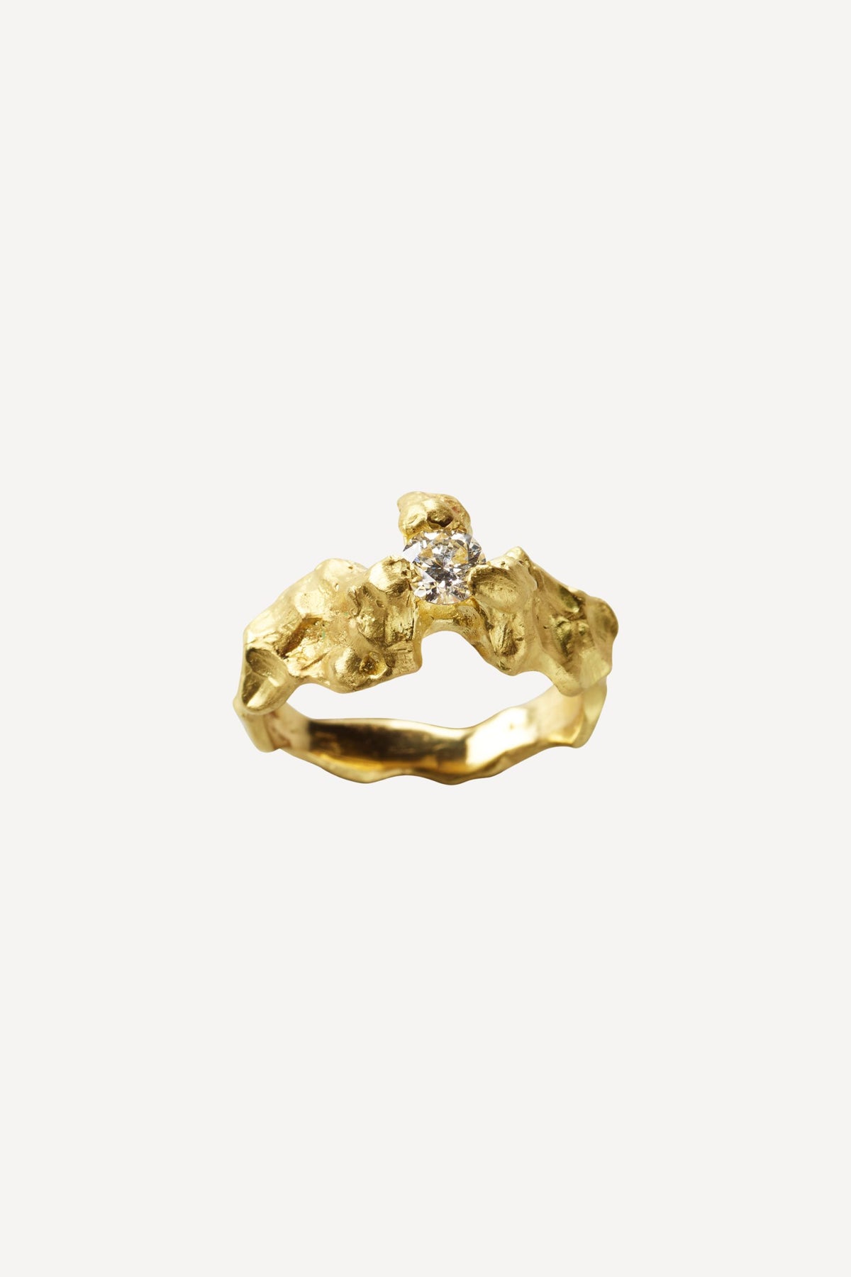 Rock Muse Mountain Small 0.35 ct Diamond Ring - Front View | Elhanati 