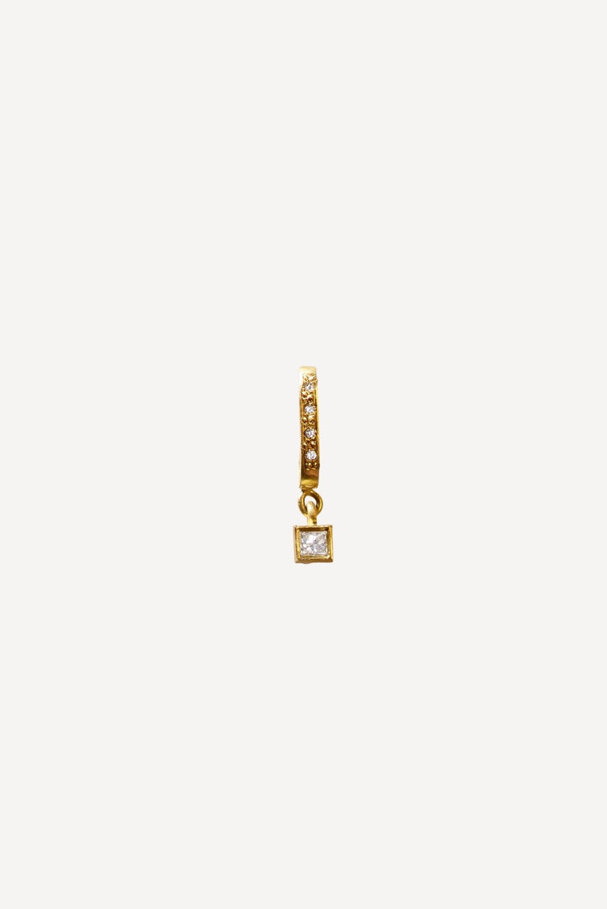 Roxy Punk 0.125 ct Diamond Drop Gold Earring [Single]
