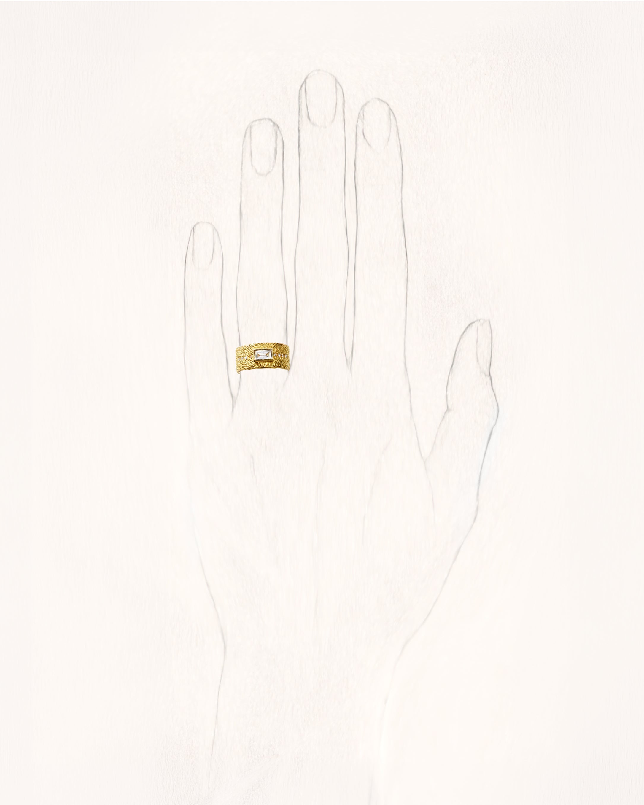 Roxy Baguette 0.68 ct Diamond Gold Ring