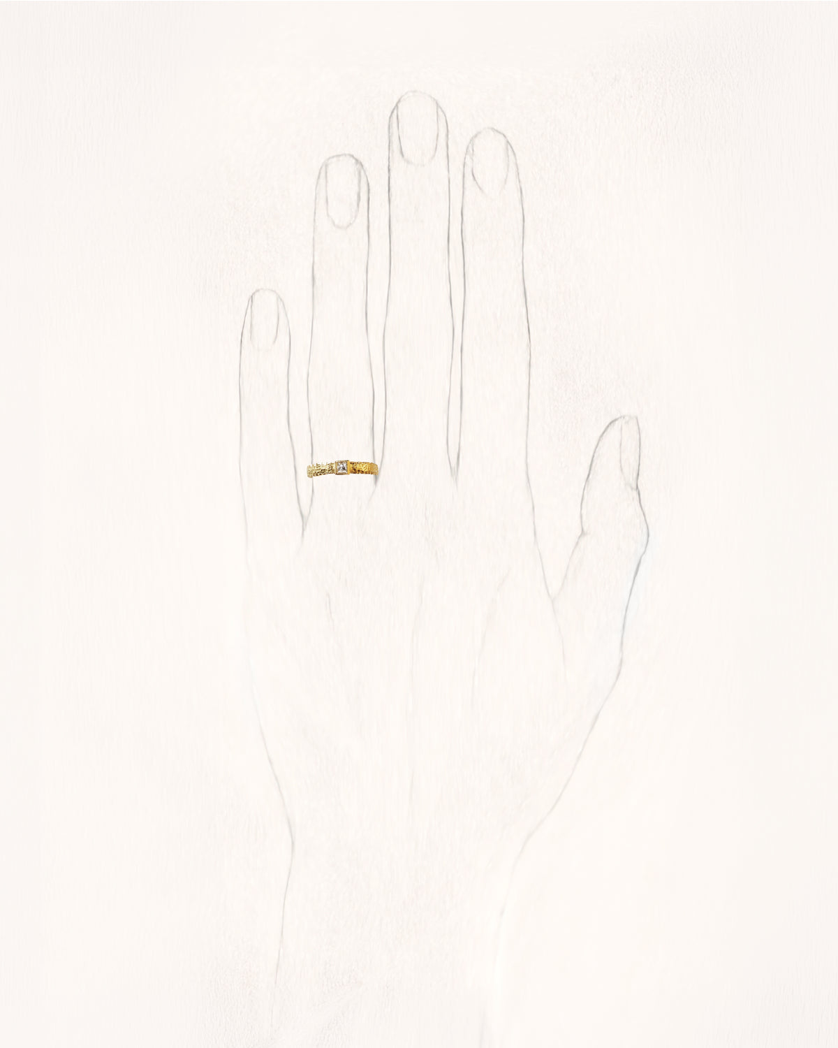 Roxy Love 0.10 ct Diamond Gold Ring - On Hand | Elhanati 