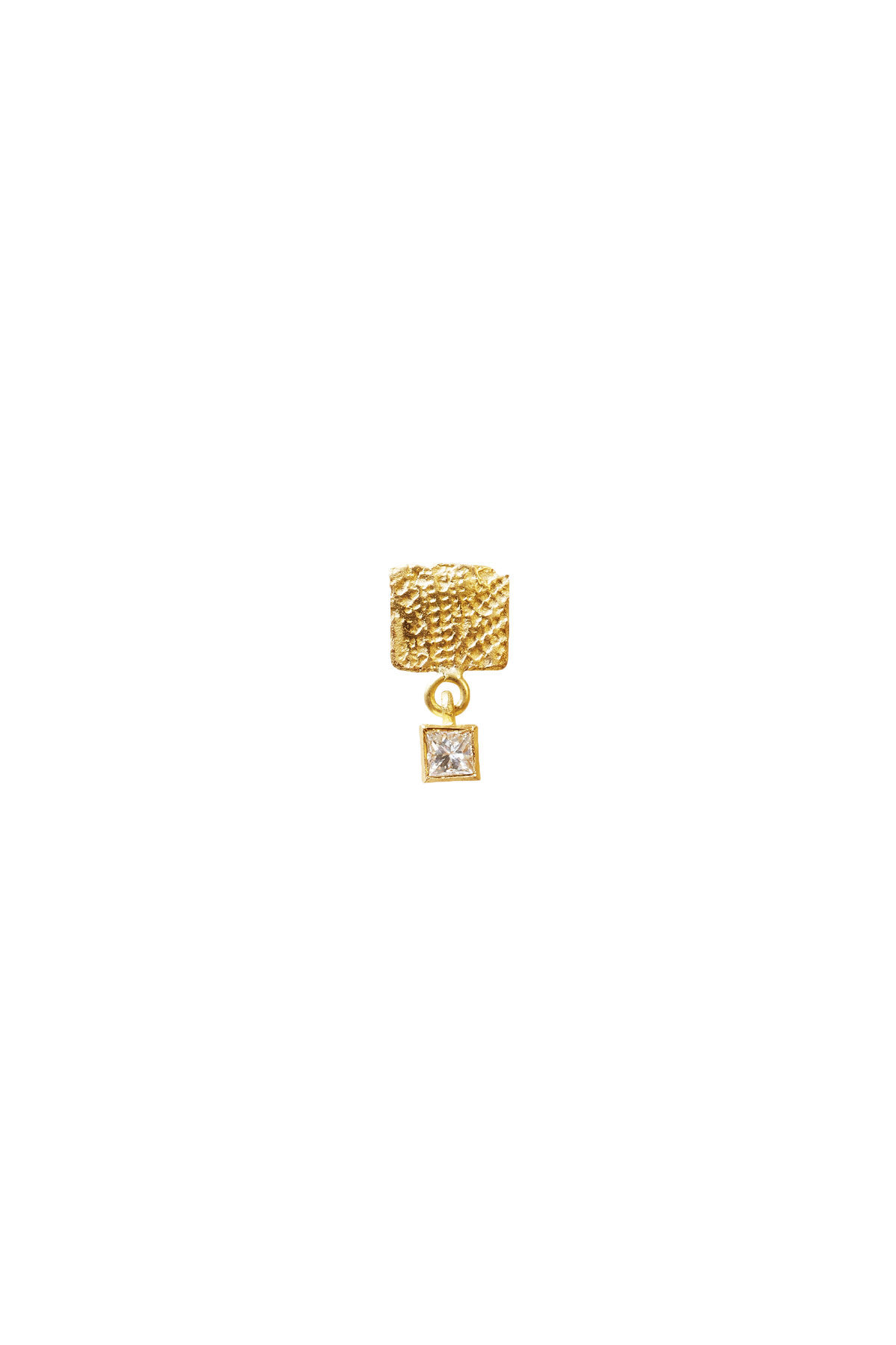 Roxy Mezuzah 0.10 ct Diamond Drop Earring [Single] - Front View | Elhanati 