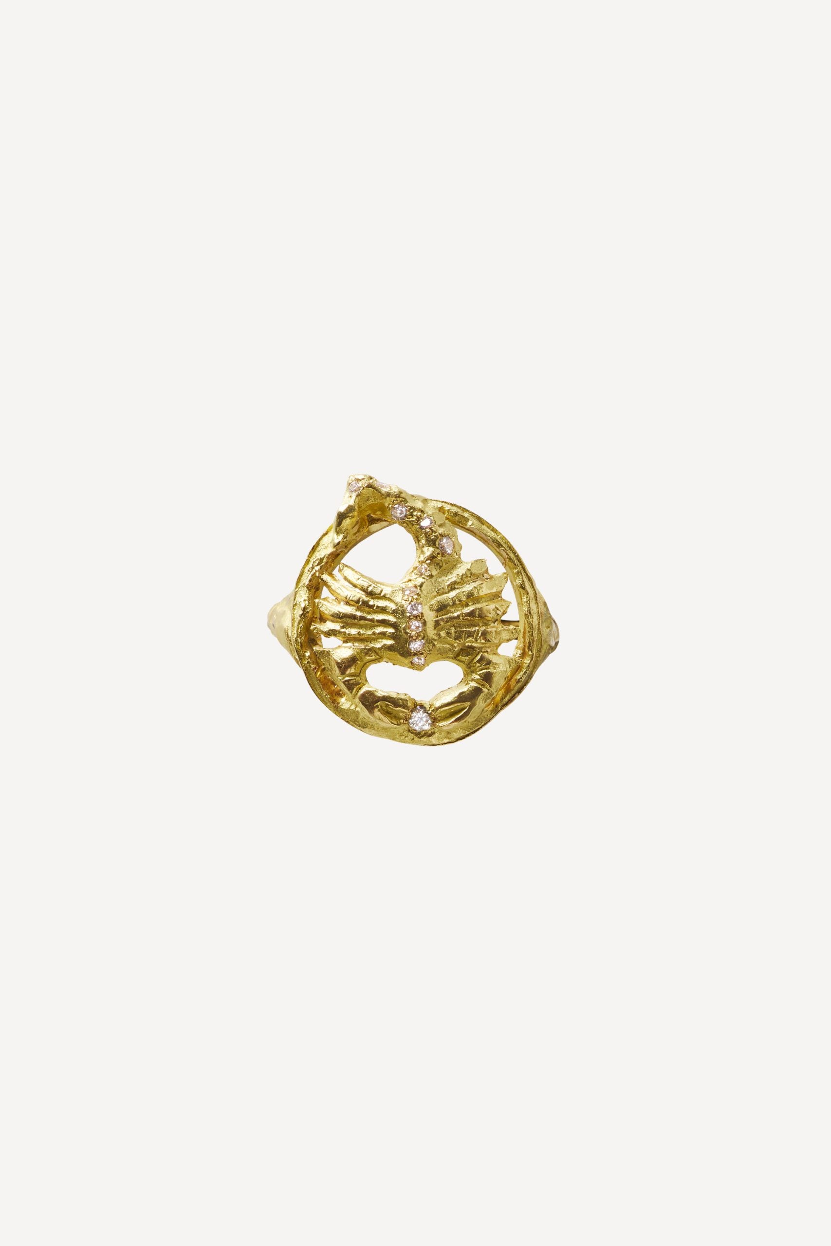 Star Sign Poetry Scorpio Lux Diamond Gold Ring