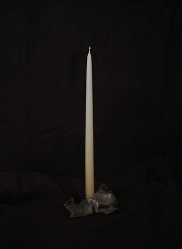 Scirocco Candle Holder Patinated Bronze - Front View | Elhanati 