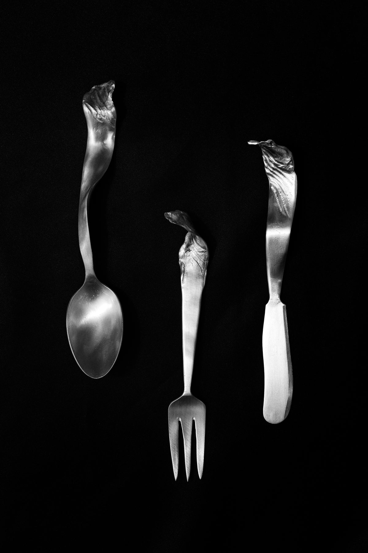 Scirocco Wind Dessert Cutlery - Front View | Elhanati 