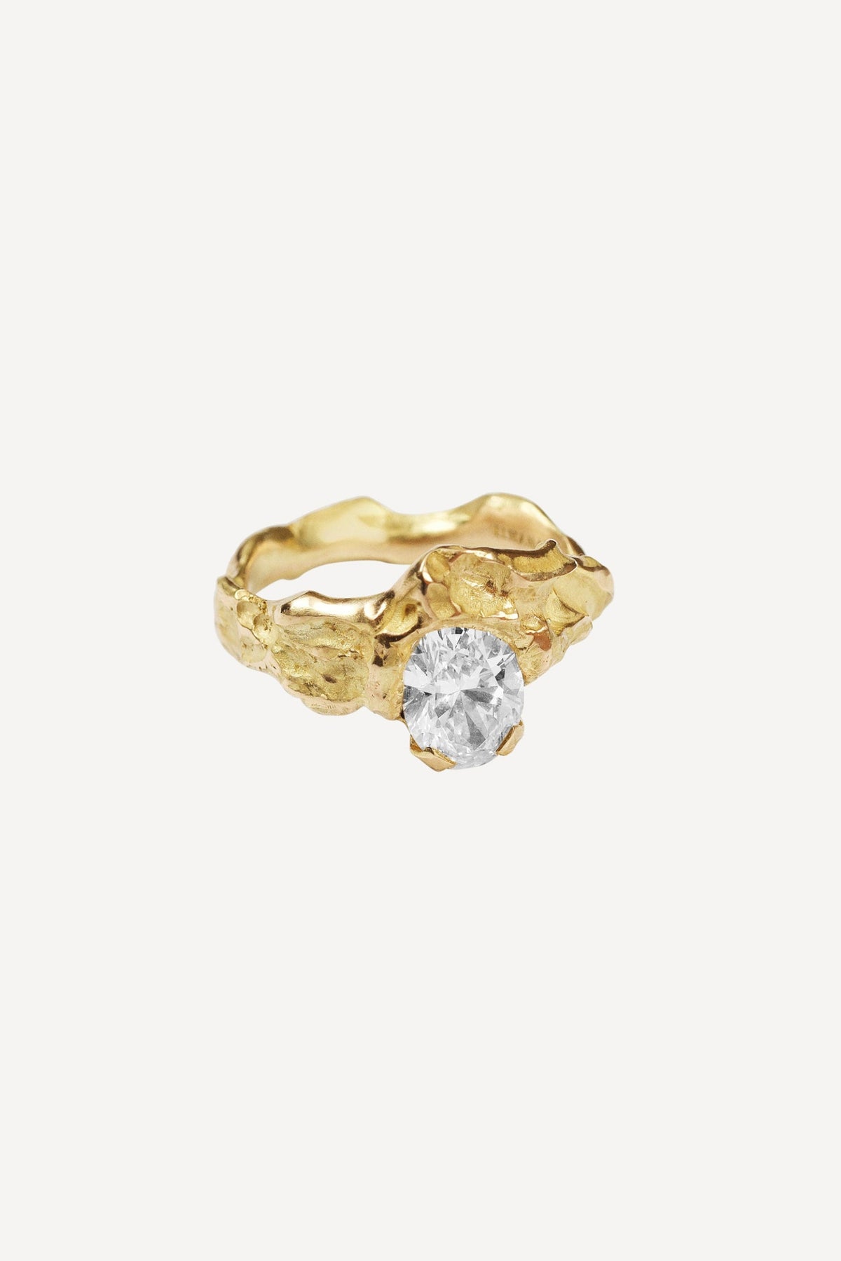Silent Lake 1.5 ct Diamond Gold Ring by Orit Elhanati - Angle View | Elhanati 