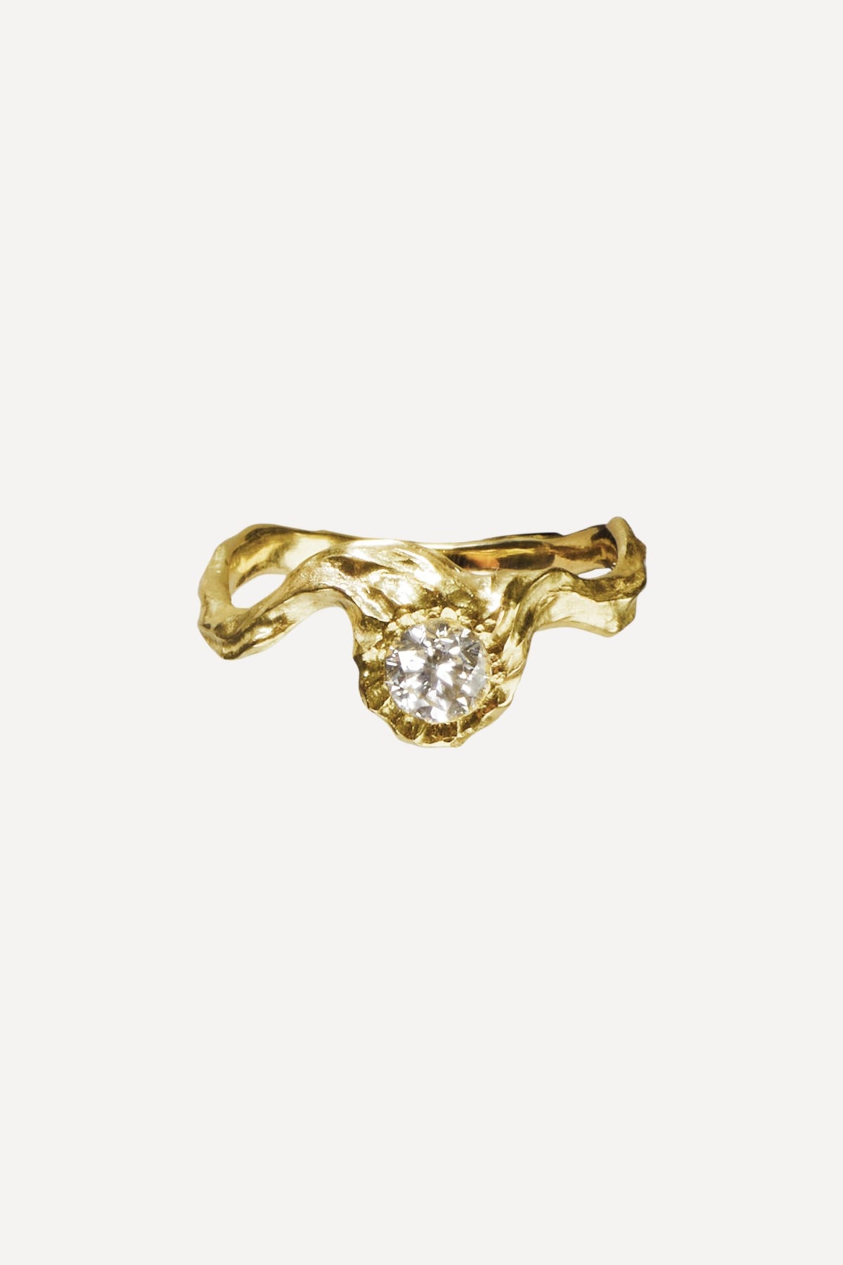 Sinai Diamond Gold Ring - Front View | Elhanati 
