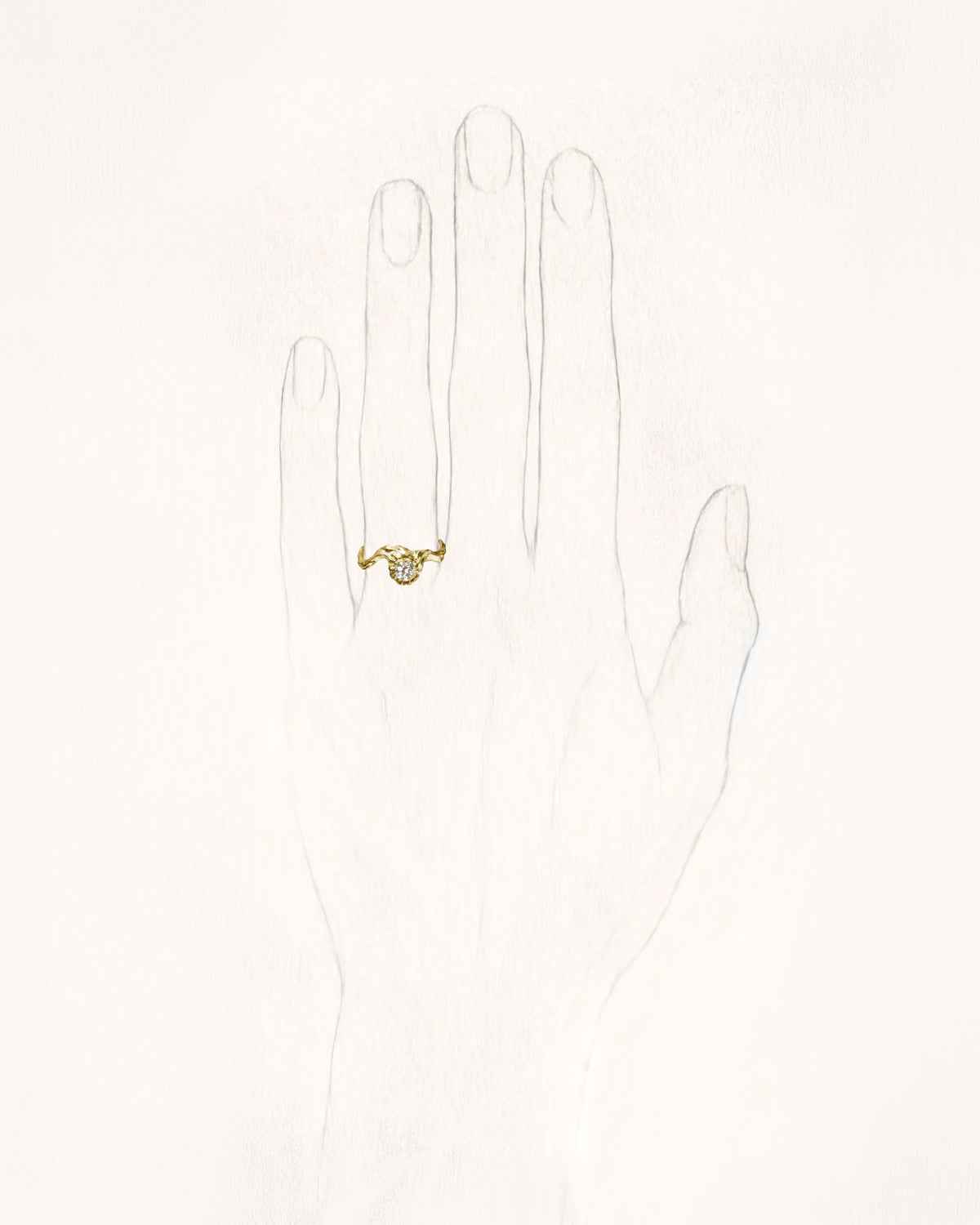 Sinai Diamond Gold Ring - On Hand | Elhanati 