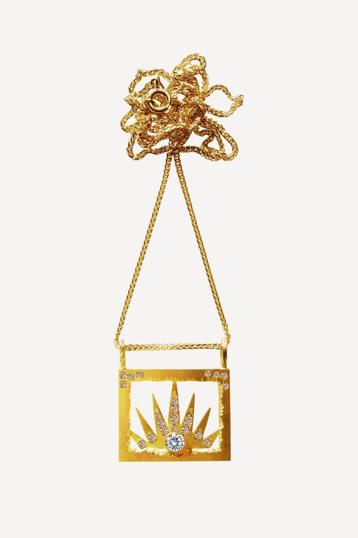 Small Worlds Biarritz Gold Necklace - Front View | Elhanati 