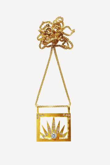Small Worlds Biarritz Gold Necklace - Front View | Elhanati 
