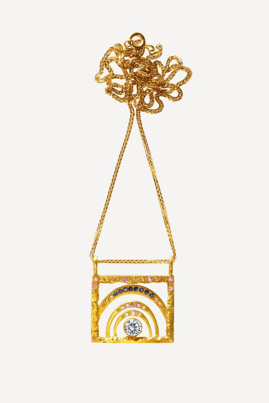 Small Worlds Tel Aviv Diamond Gold Necklace