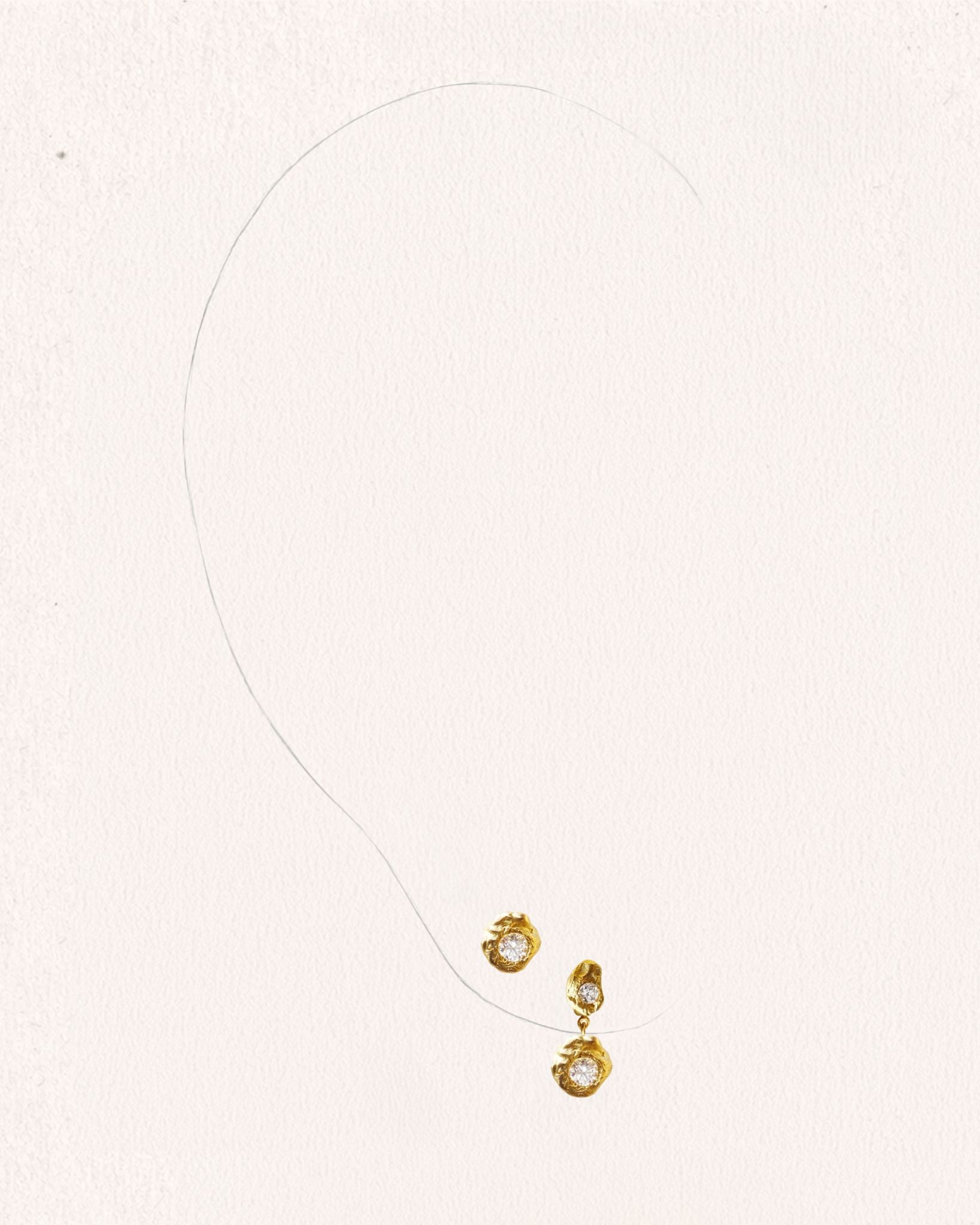 Solitaire Dalila 0.07 ct Diamond Gold Earring [Single]