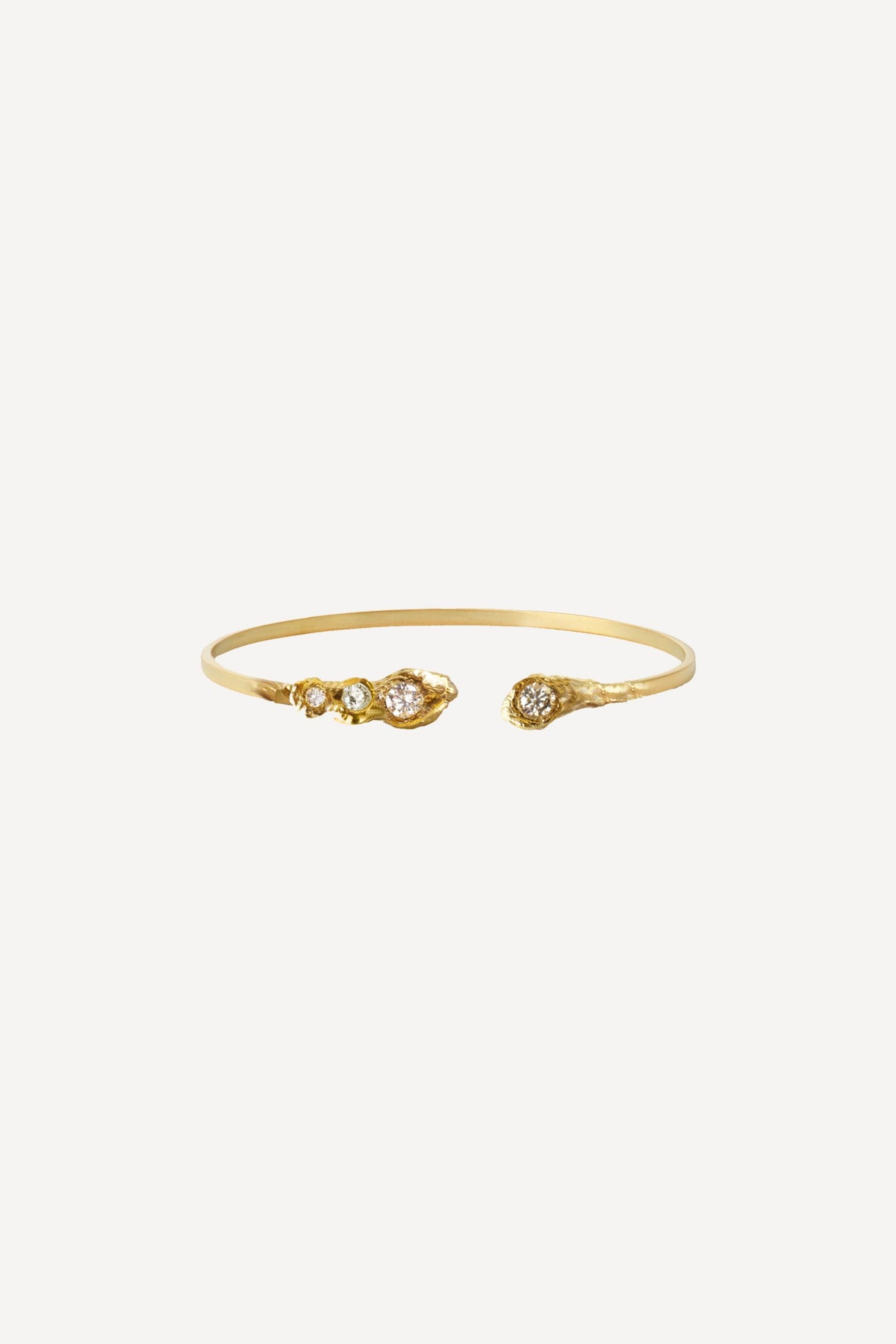 Solitaire Flavia 0.70 ct Diamond Gold Bracelet - Front View | Elhanati