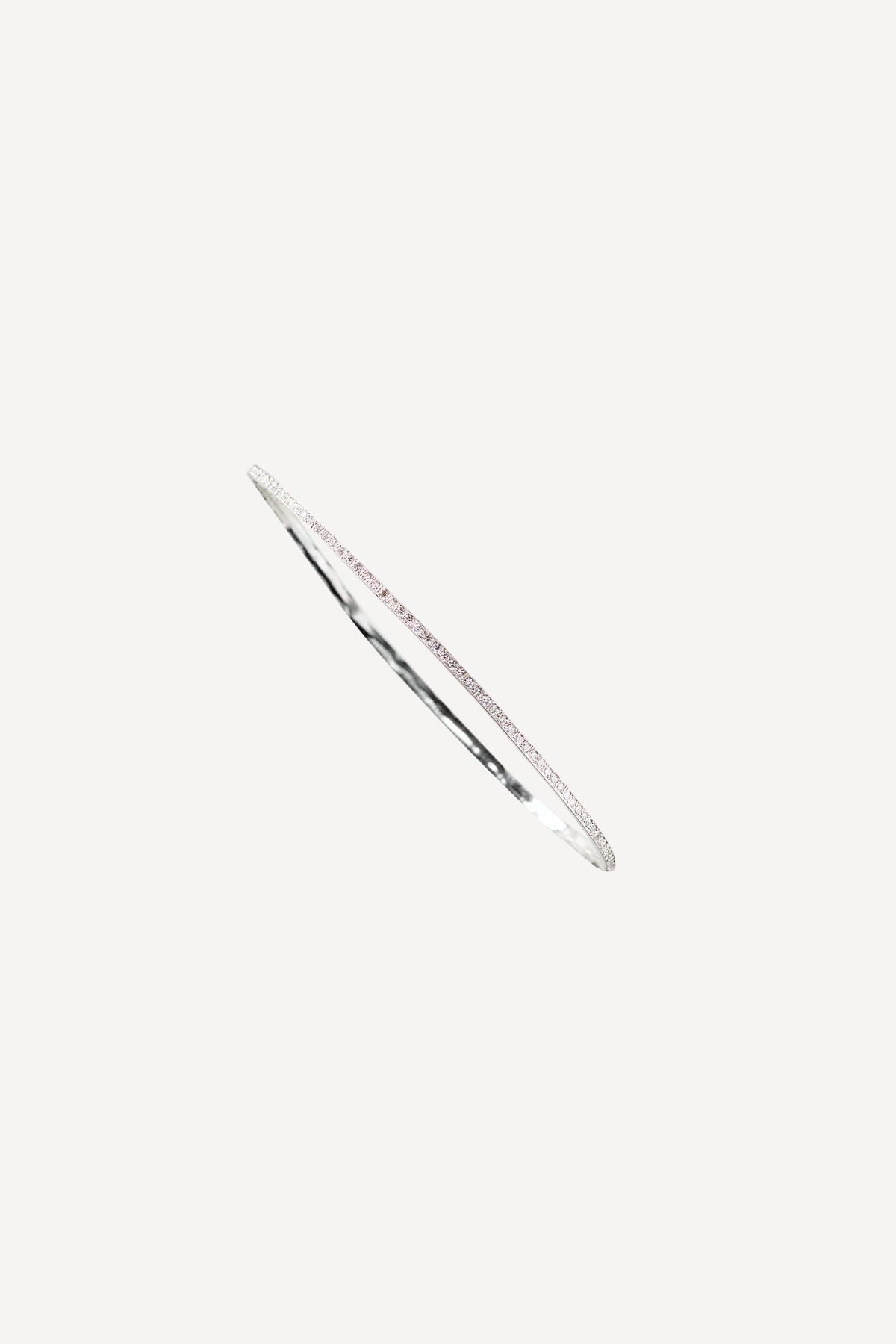 Solitaire No7 0.66 ct Diamond White Gold Bracelet - Front View | Elhanati 