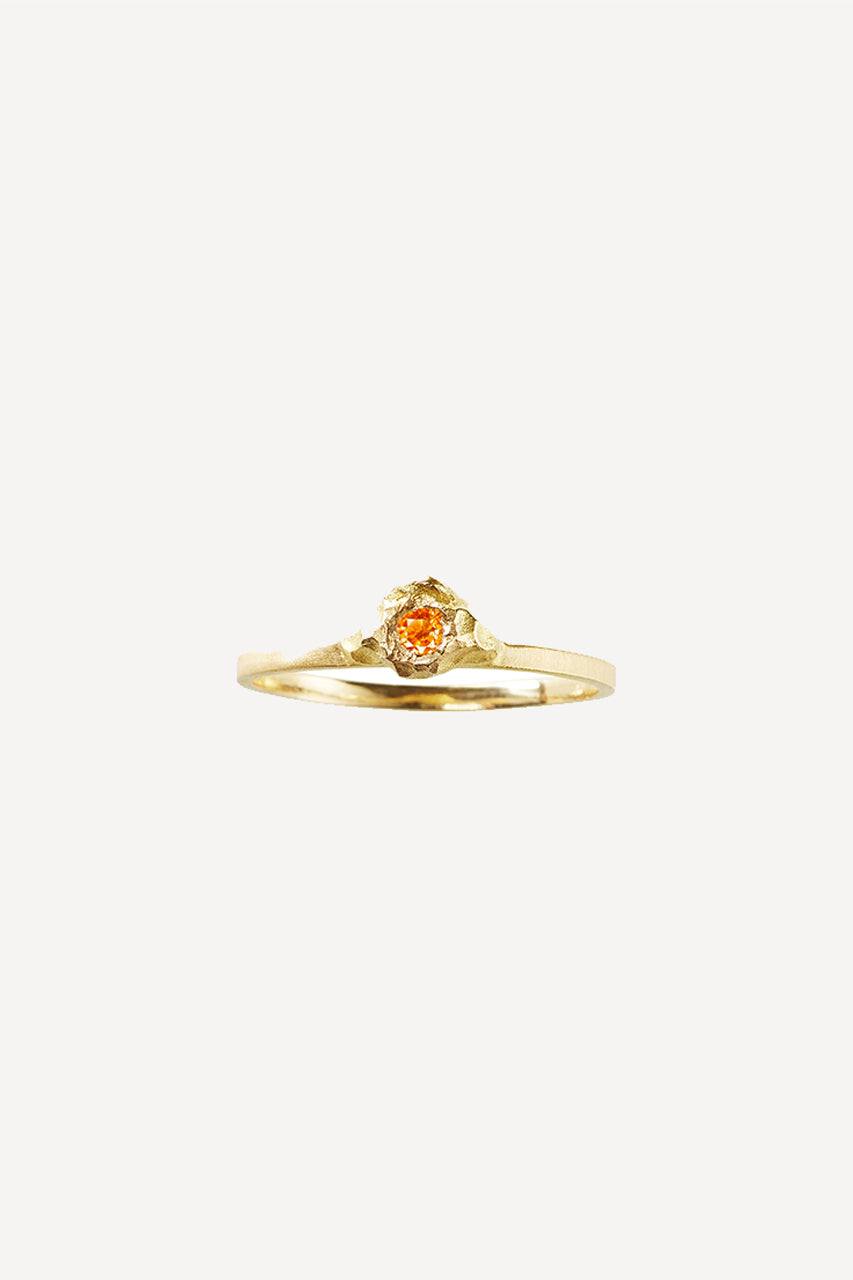 Solitaire Oda 0.05 Sapphire Gold Ring