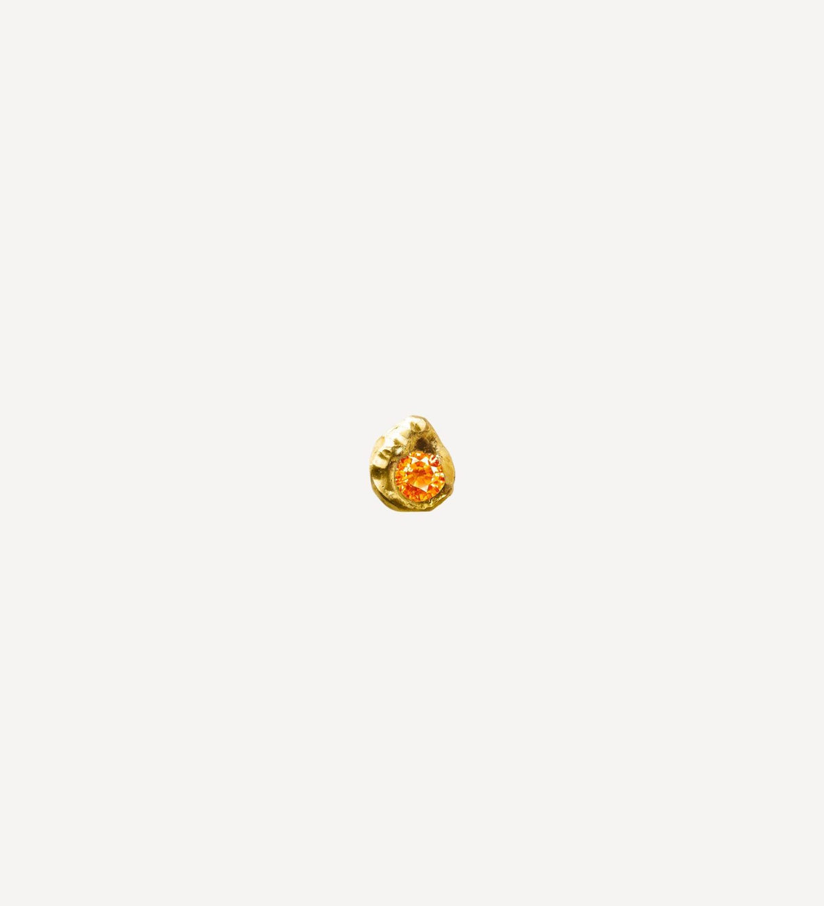 Solitaire Oda 0.10 Sapphire Gold Earring [Single] - Front View | Elhanati