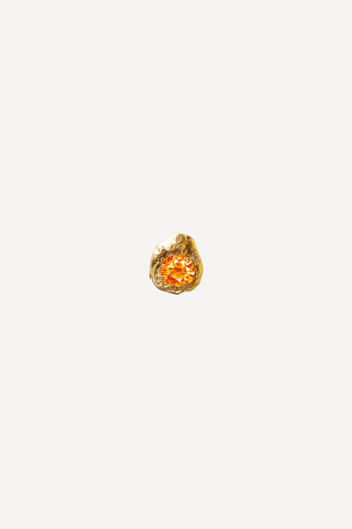 Solitaire Oda 0.20 Sapphire Gold Earring [Single] - Front View | Elhanati