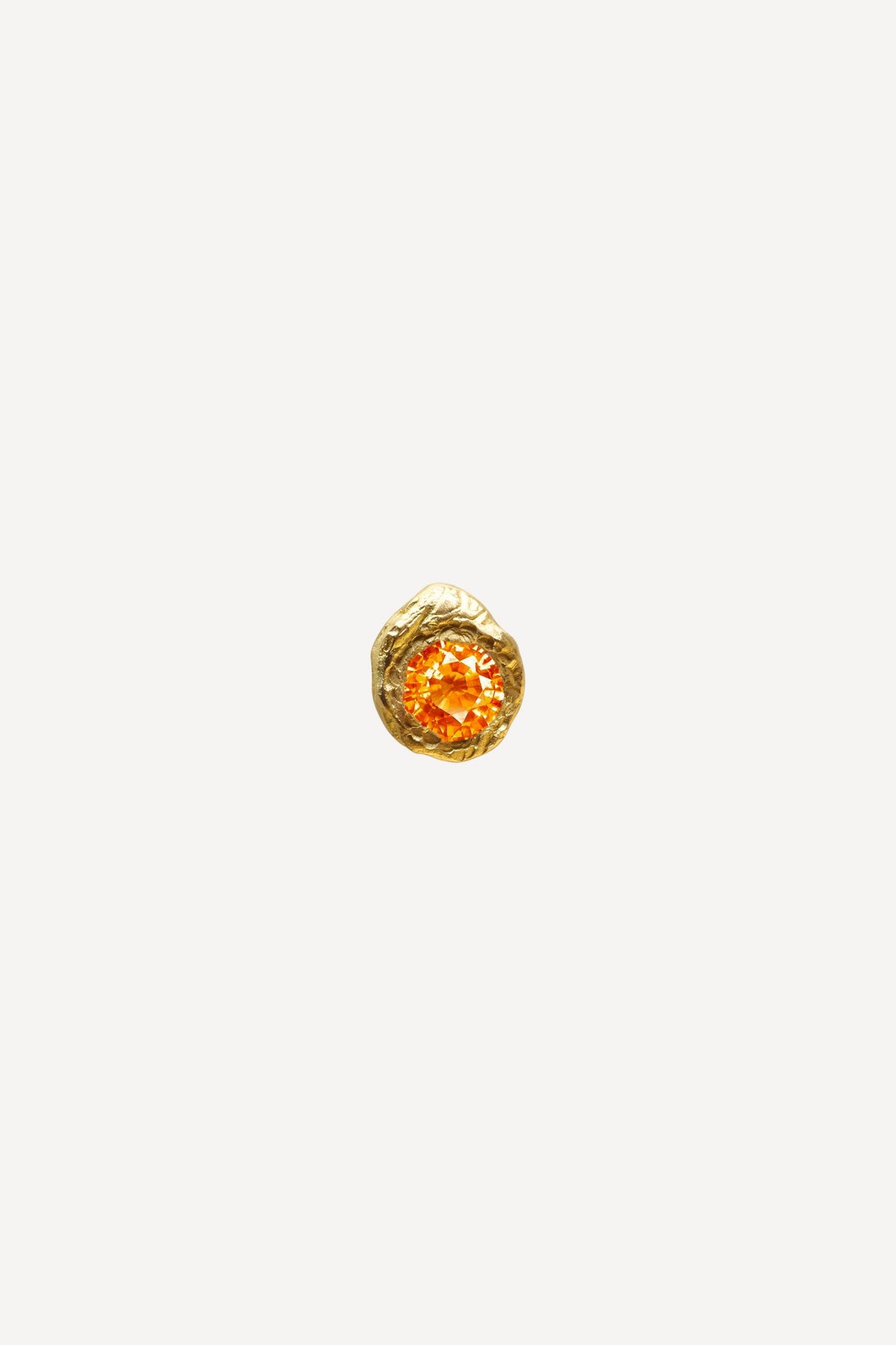 Solitaire Oda 0.50 Sapphire Gold Earring [Single] - Front View | Elhanati