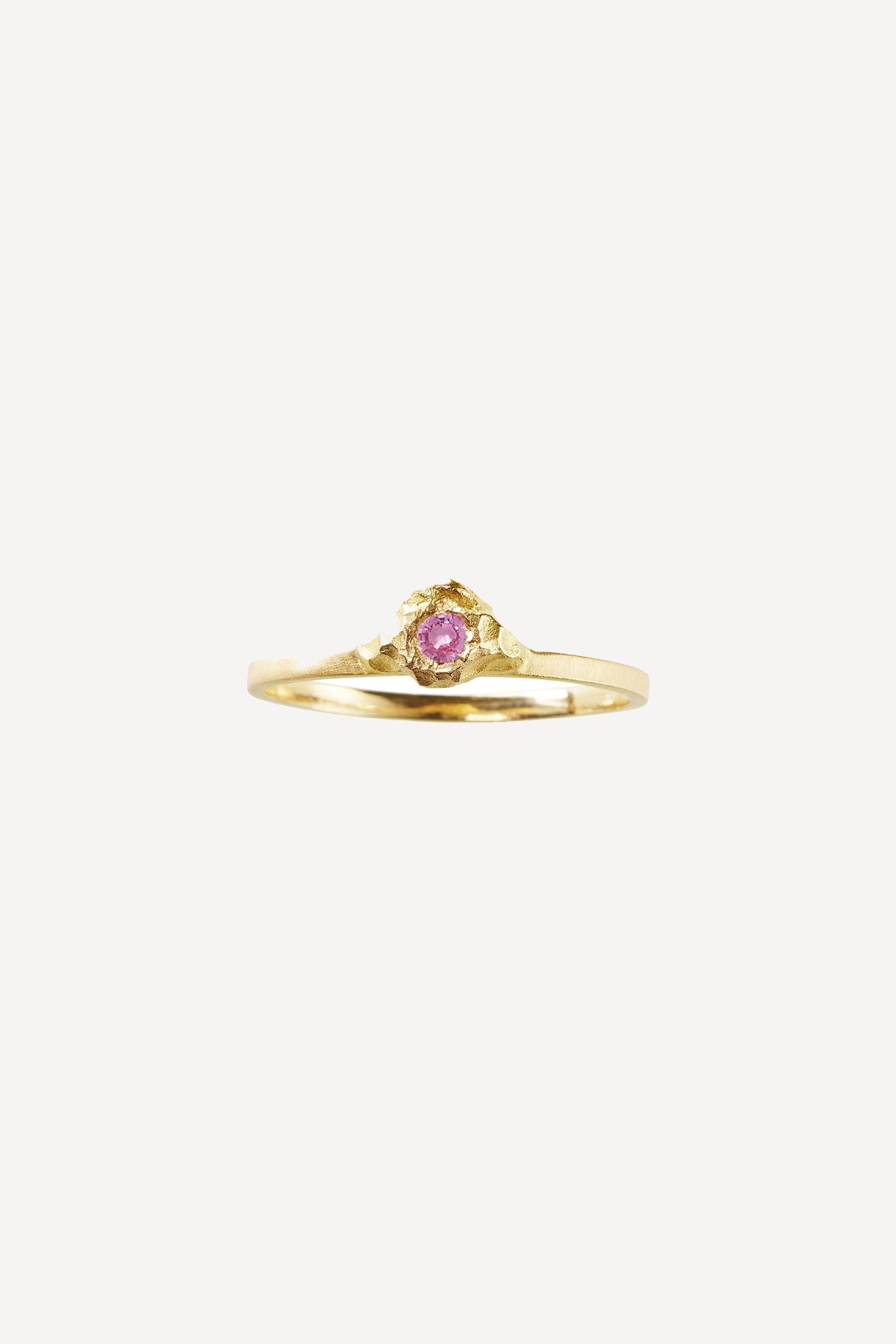 Solitaire Palmira 0.05 Sapphire Gold Ring