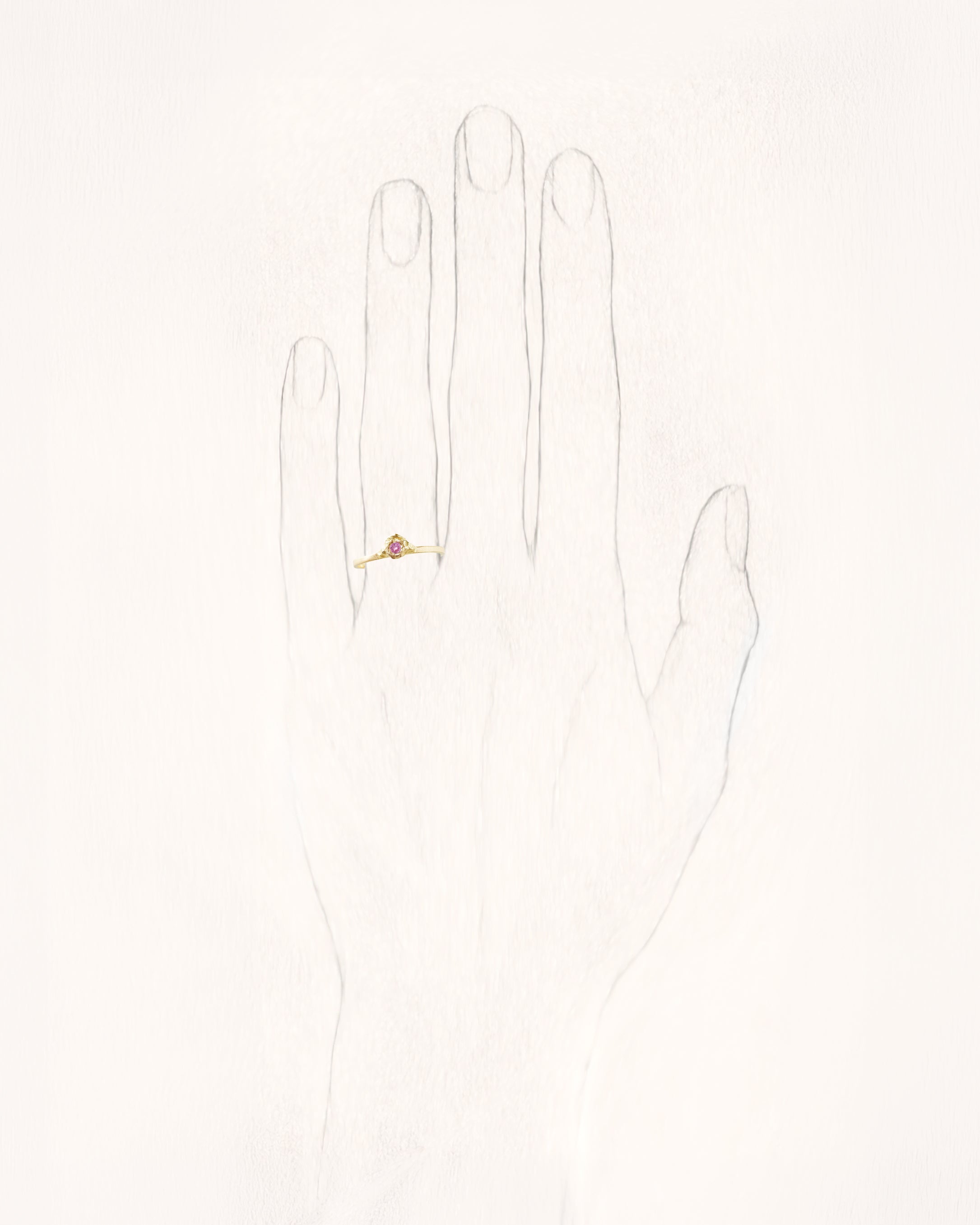 Solitaire Palmira 0.05 Sapphire Gold Ring