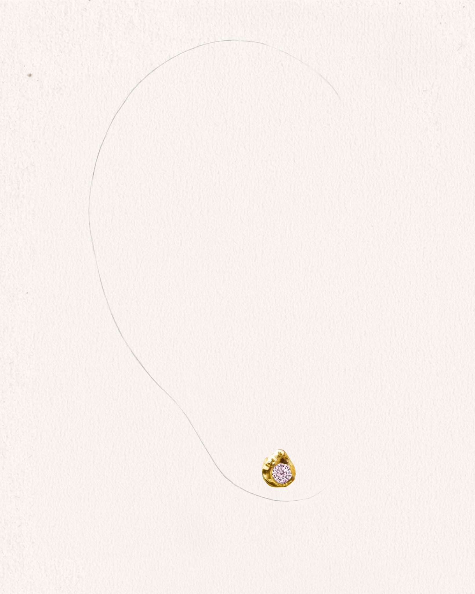 Solitaire Palmira 0.10 Sapphire Gold Earring [Single]