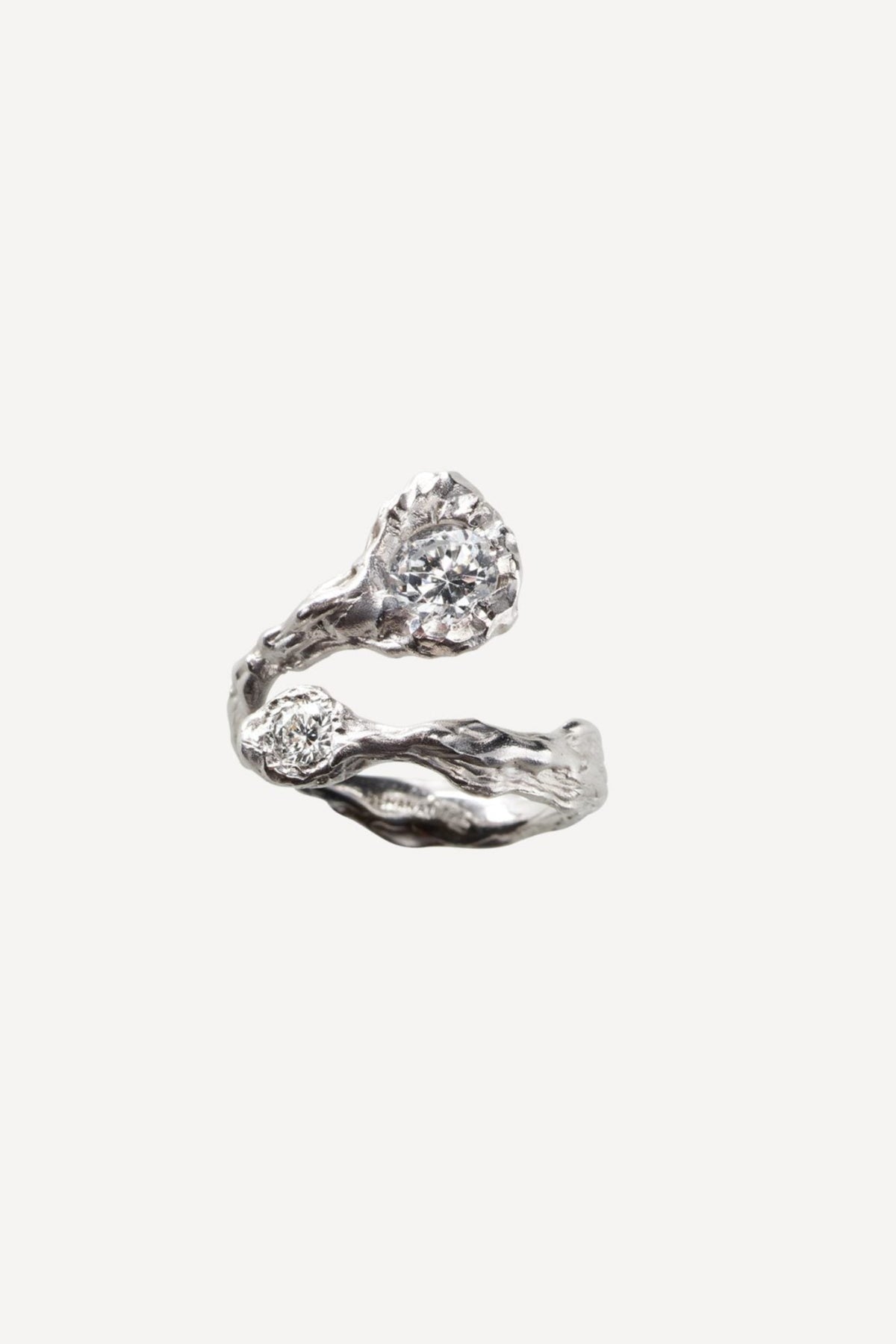 Solitaire Star 1.20 ct Diamond White Gold Ring - Front View | Elhanati 