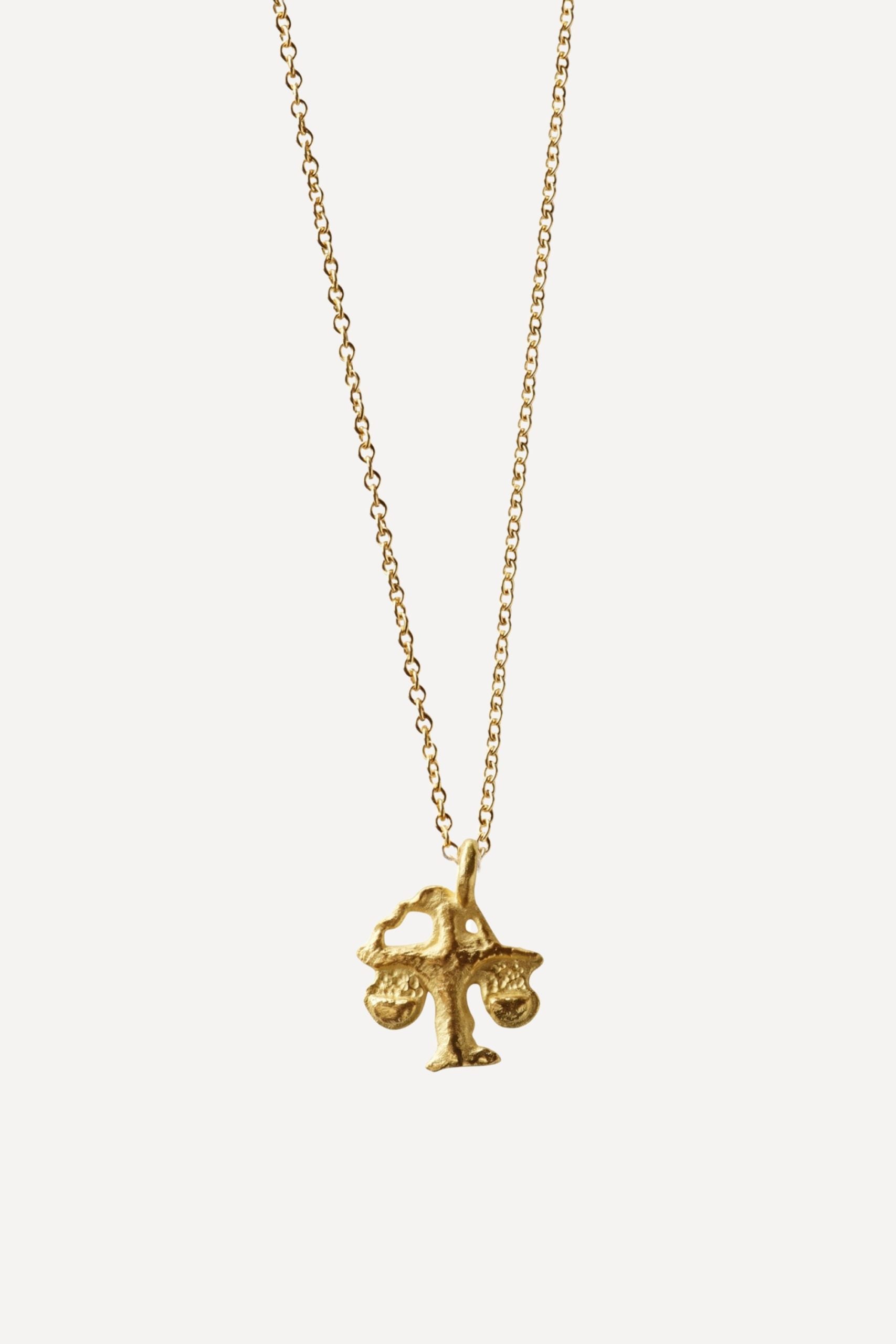 Star Sign Poetry Libra Mini Gold Necklace