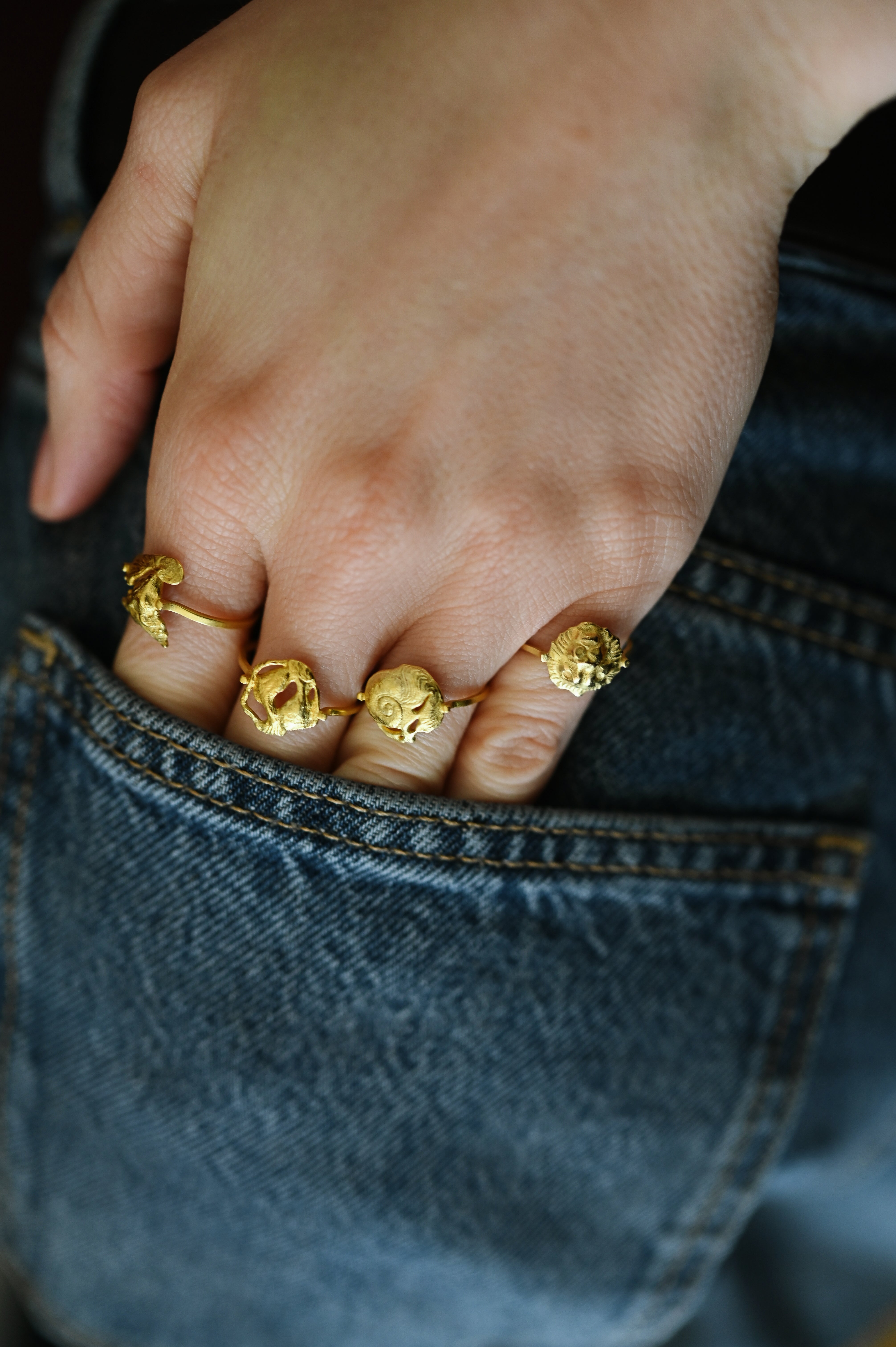 Star Sign Poetry Capricorn Petite Gold Ring