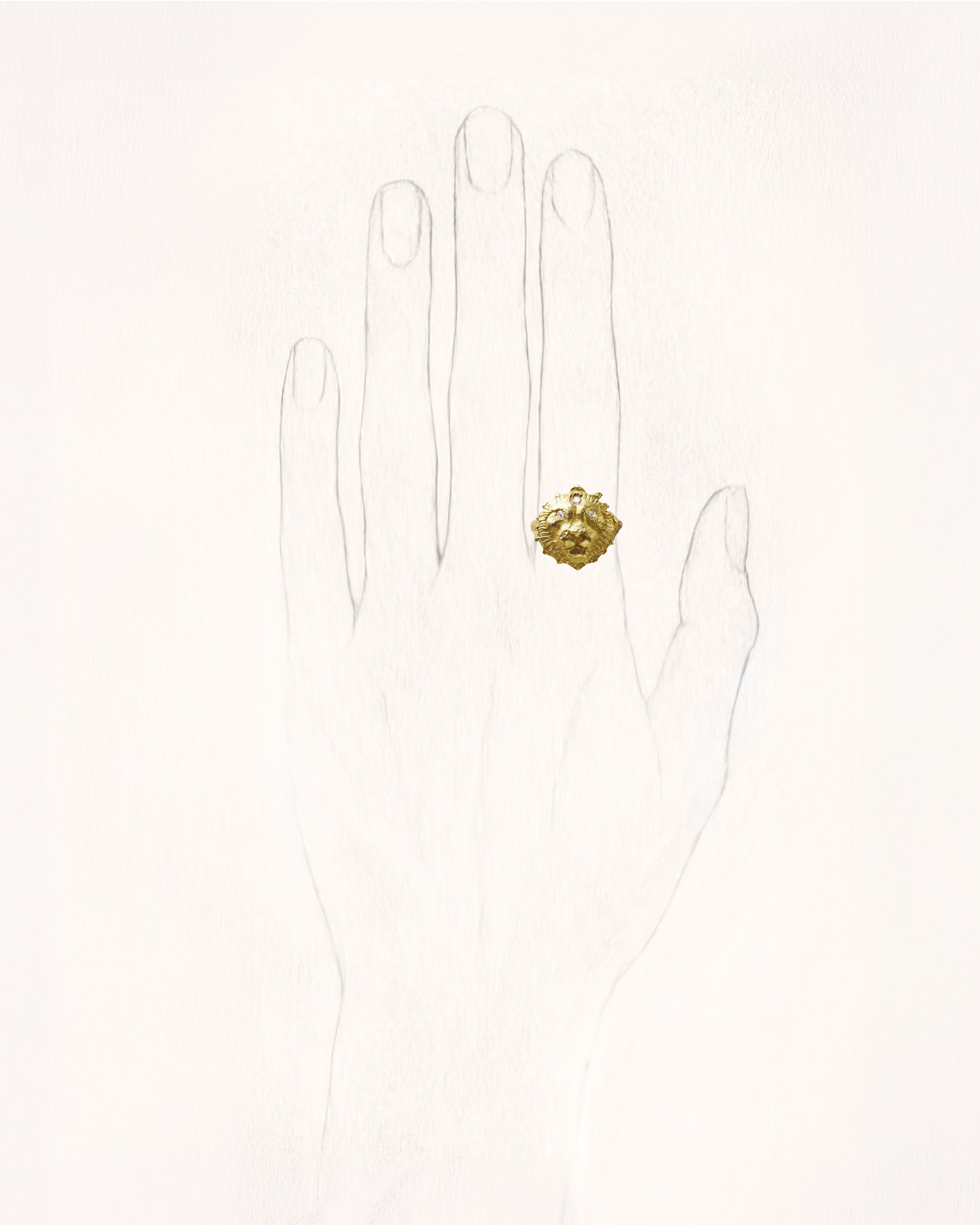 Star Sign Poetry Leo Lux Diamond Gold Ring